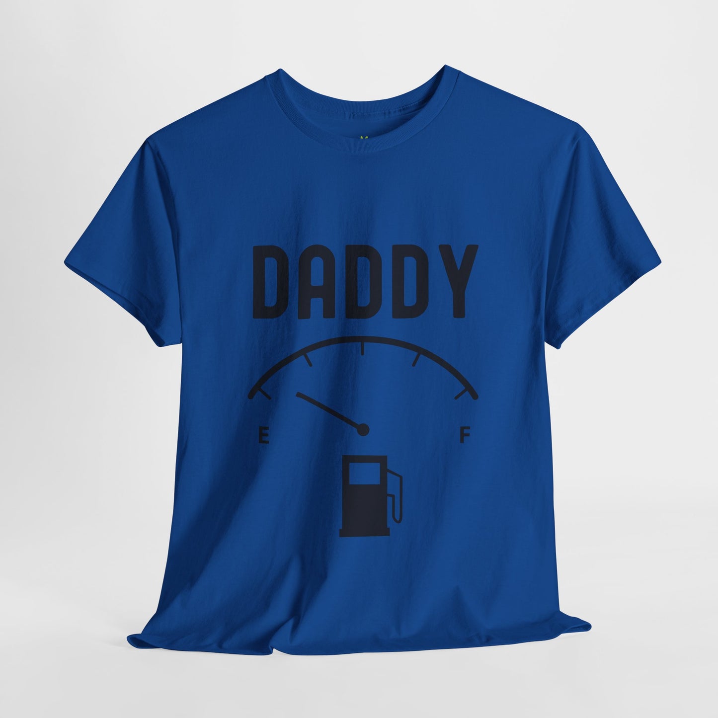 Daddy Fuel Level Unisex Heavy Cotton Tee - Funny Dad Shirt, Gifts for Father's Day, Family Reunion Attire, Everyday Humor Tee