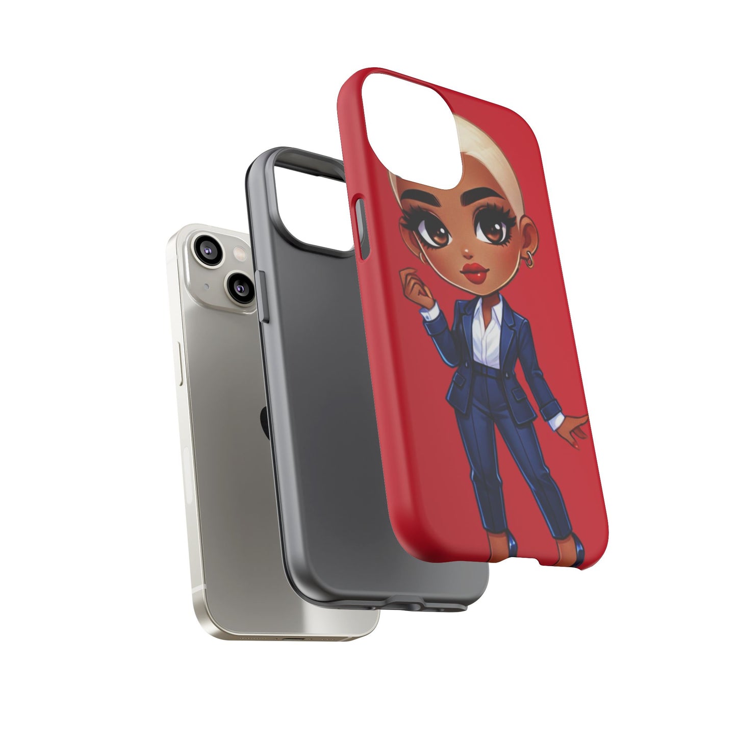 Stylish Phone Case with Confident “Deedra” Character Design, Protects Your Phone, Unique Gift, Trendy Accessory, Fashion Statement