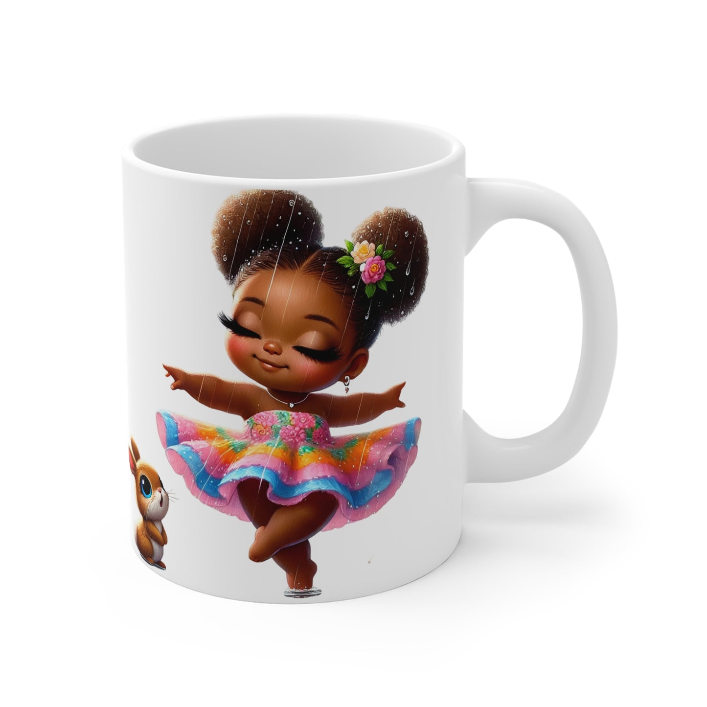 Whimsical Dance Ceramic Mug, Cute Character Mug, Perfect Gift for Kids, Colorful Occasion Mug, Fun Tea or Coffee Cup