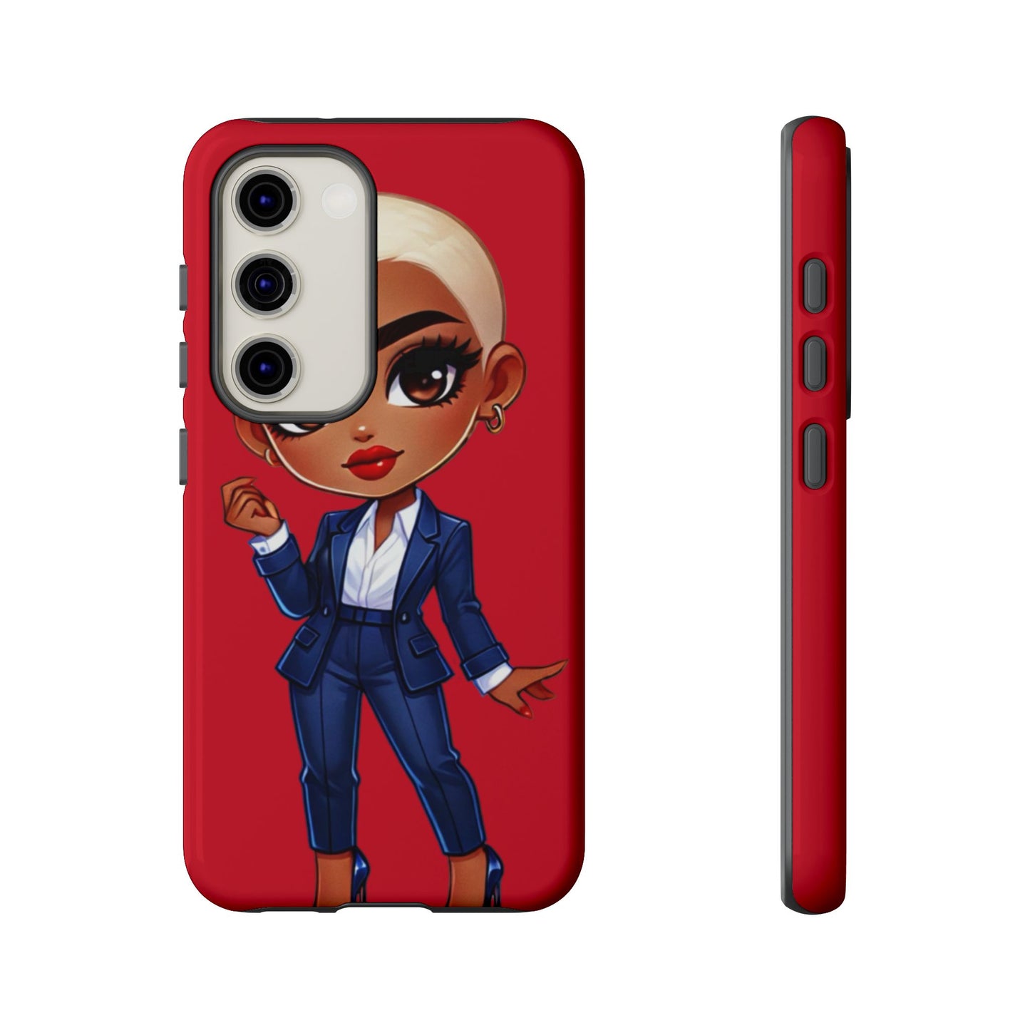 Stylish Phone Case with Confident “Deedra” Character Design, Protects Your Phone, Unique Gift, Trendy Accessory, Fashion Statement