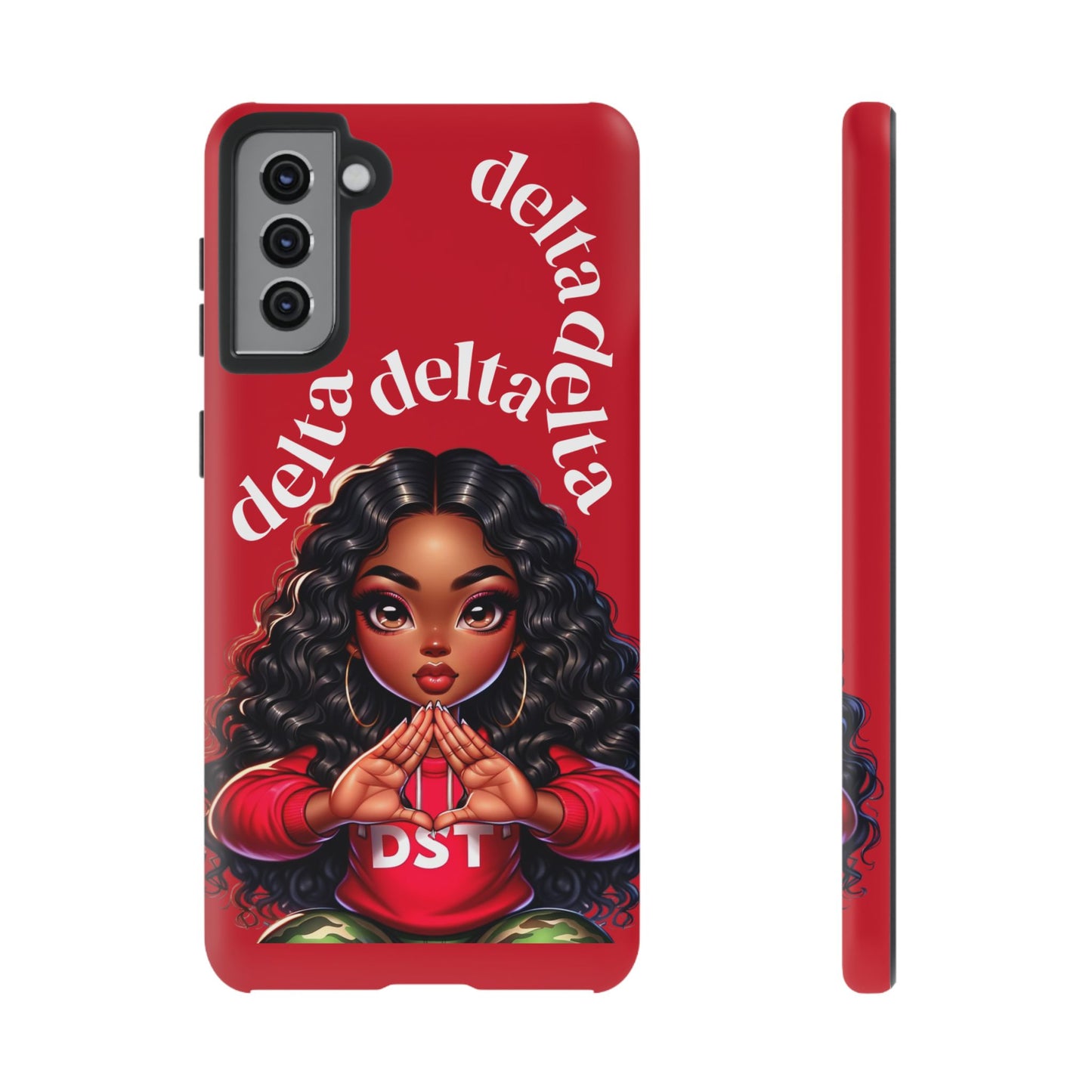 Delta Delta Tough Phone Case, Sorority Gifts, Cute Phone Accessories, Red Phone Cover, Greek Life