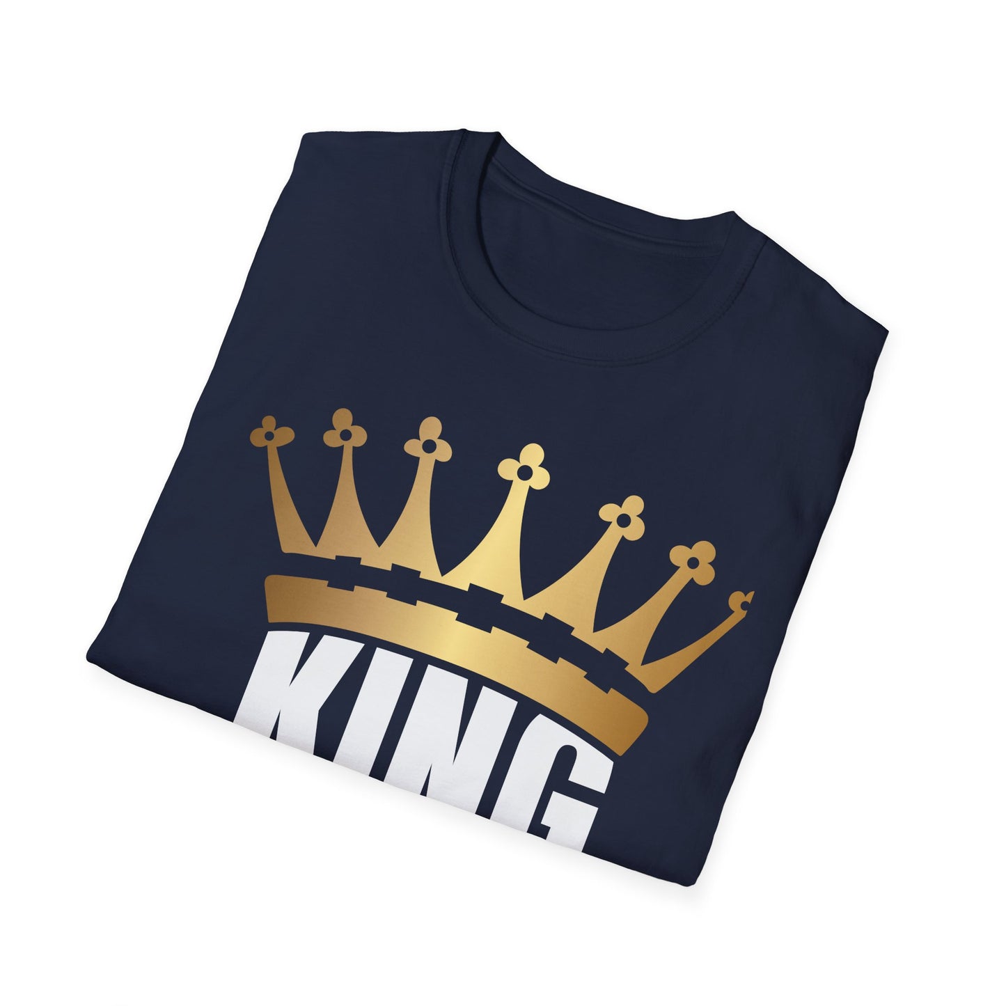 Crowned King T-Shirt | Unisex Softstyle Tee for Birthdays, Father's Day, Royal Celebrations, Gift for Him, Casual Wear