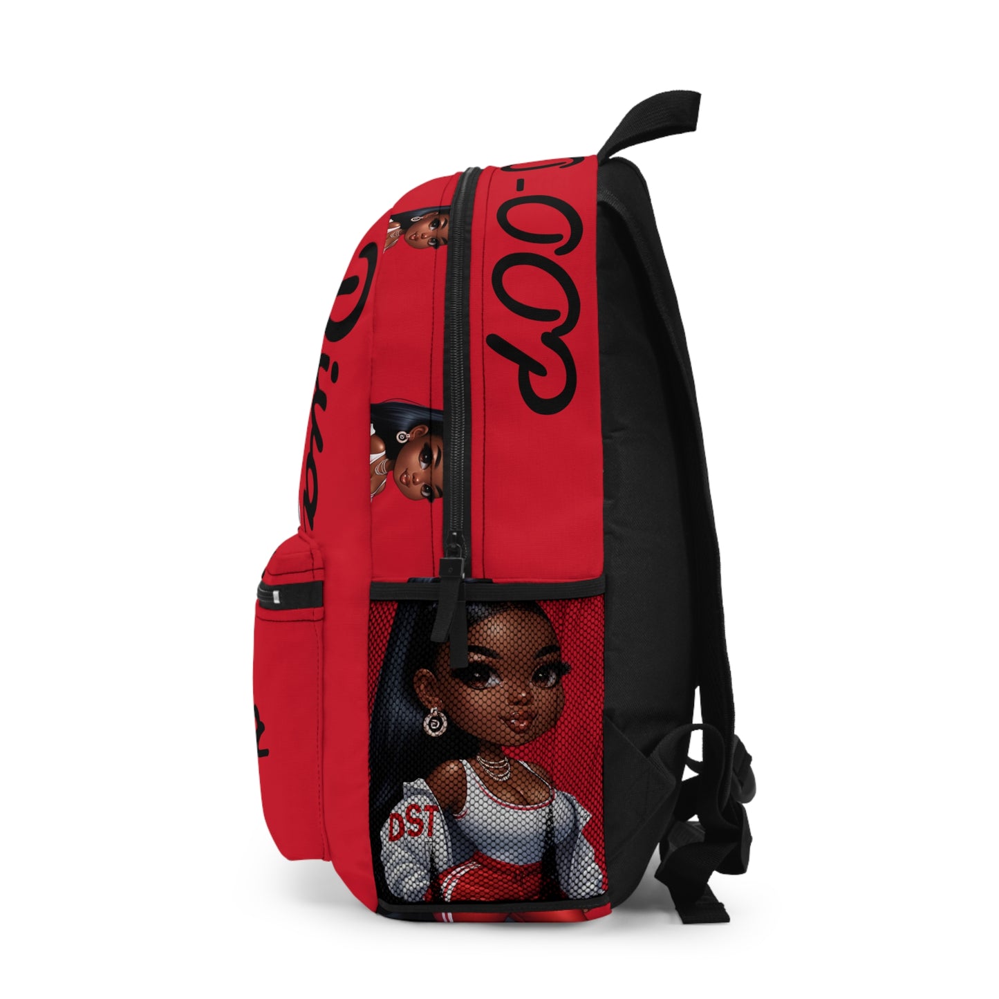 Diva Backpack for Stylish Women, Trendy School Bag, Fashionable Tote for College, Unique Gift for Students, Cute Red Rucksack
