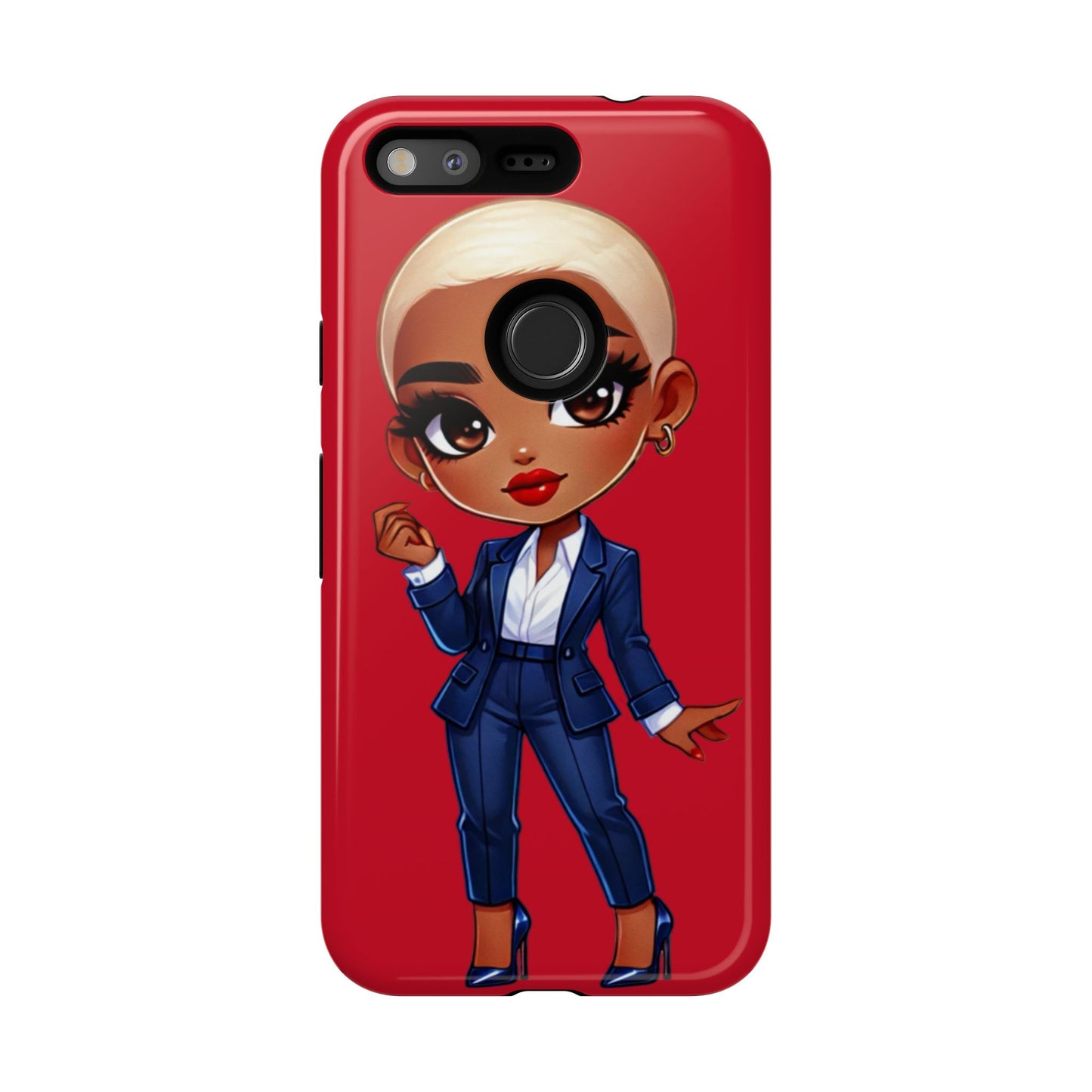 Stylish Phone Case with Confident “Deedra” Character Design, Protects Your Phone, Unique Gift, Trendy Accessory, Fashion Statement
