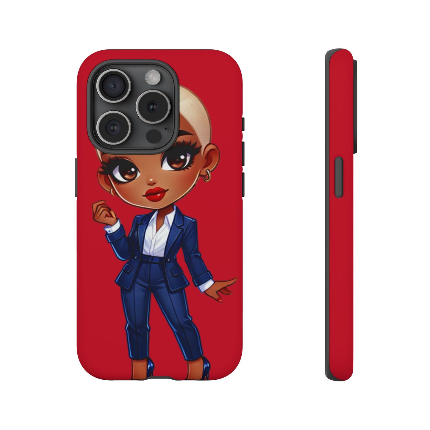 Stylish Phone Case with Confident “Deedra” Character Design, Protects Your Phone, Unique Gift, Trendy Accessory, Fashion Statement