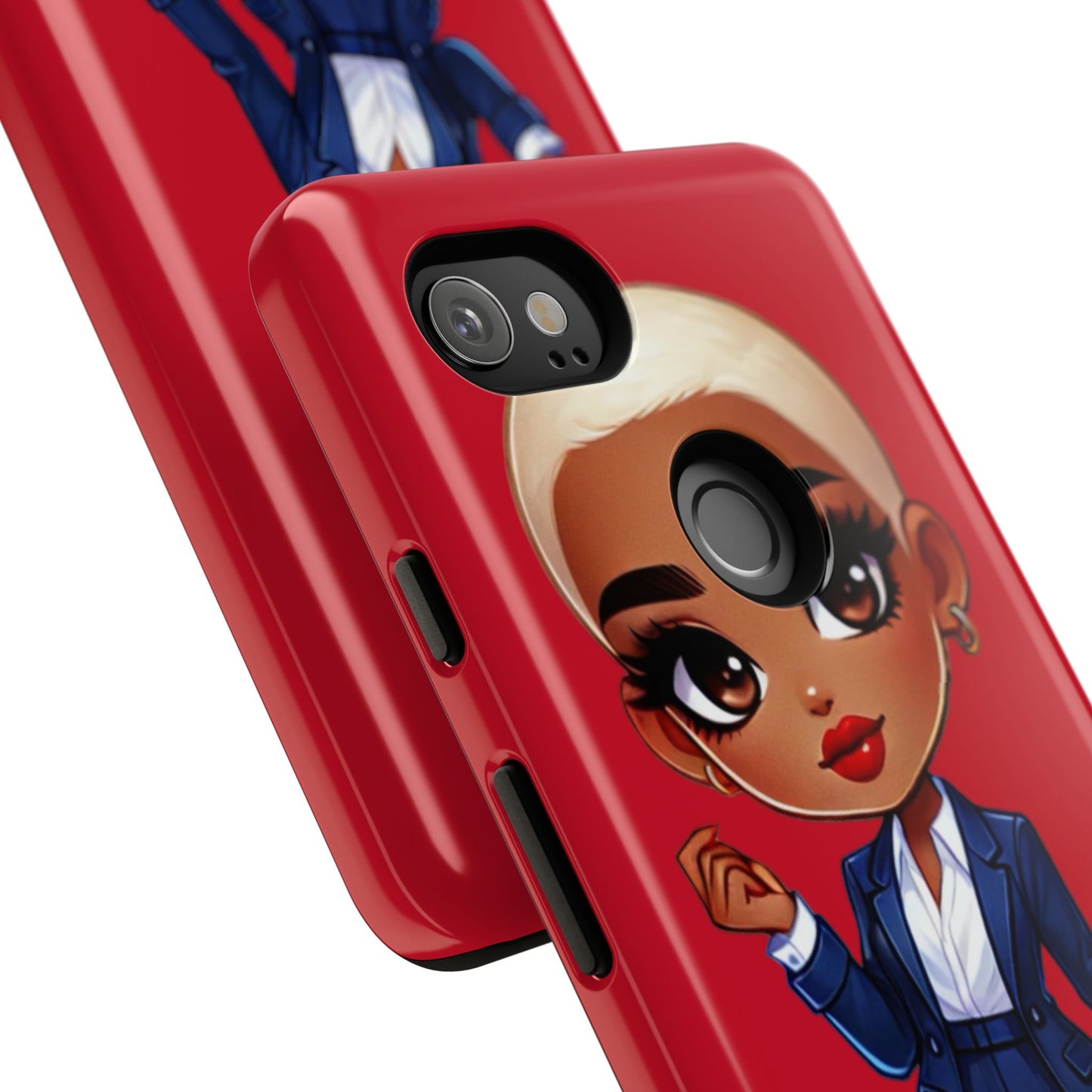 Stylish Phone Case with Confident “Deedra” Character Design, Protects Your Phone, Unique Gift, Trendy Accessory, Fashion Statement