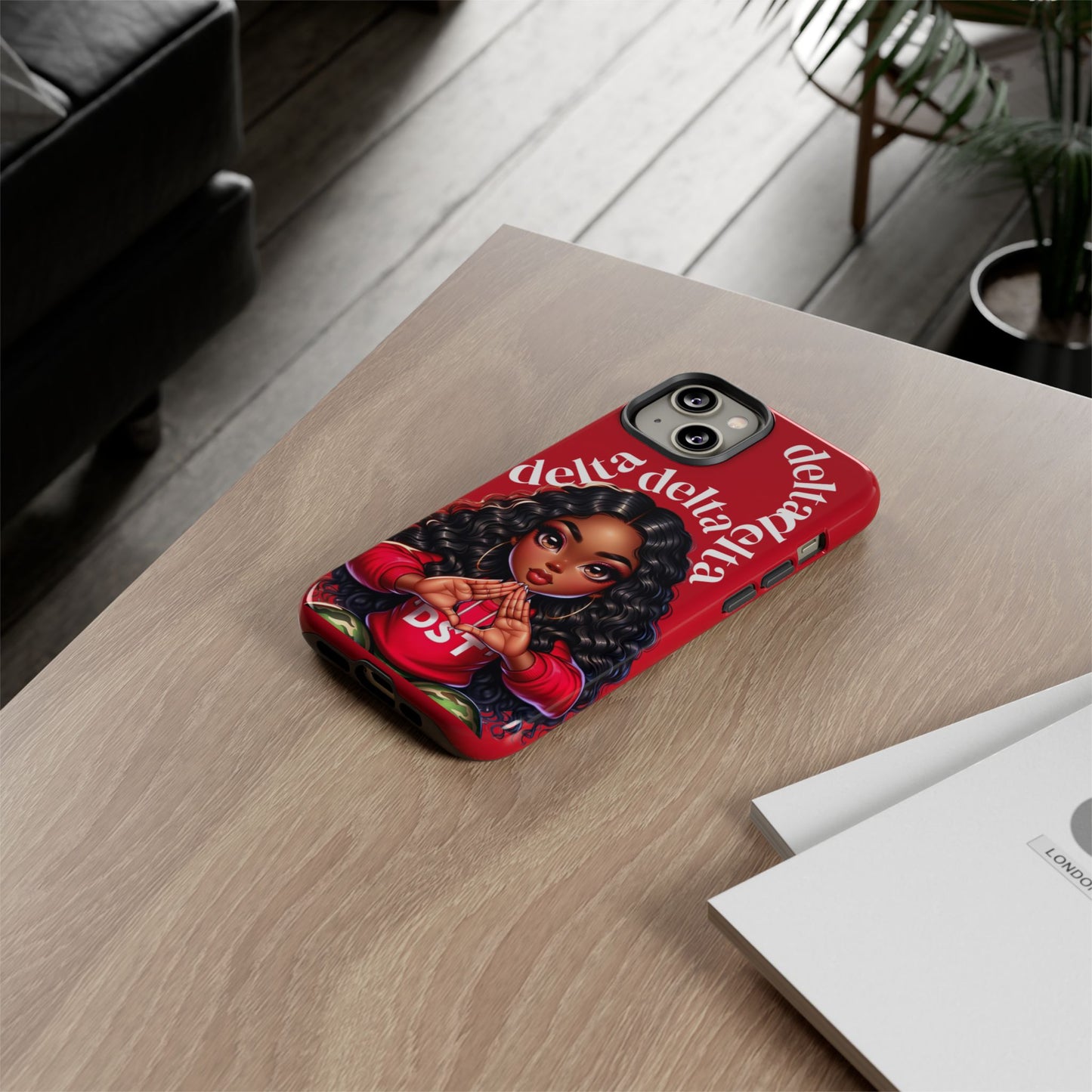 Delta Delta Tough Phone Case, Sorority Gifts, Cute Phone Accessories, Red Phone Cover, Greek Life