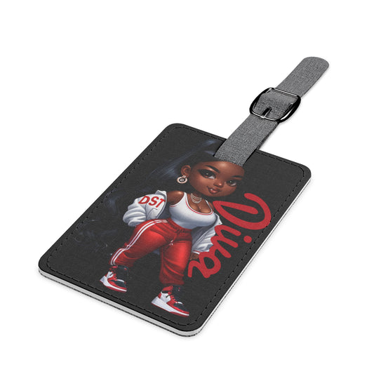 Black Diva Luggage Tag, Stylish Travel Accessory for Fashion Lovers, Unique Gift for Travelers, Airport Essentials, Personalized Travel Tag