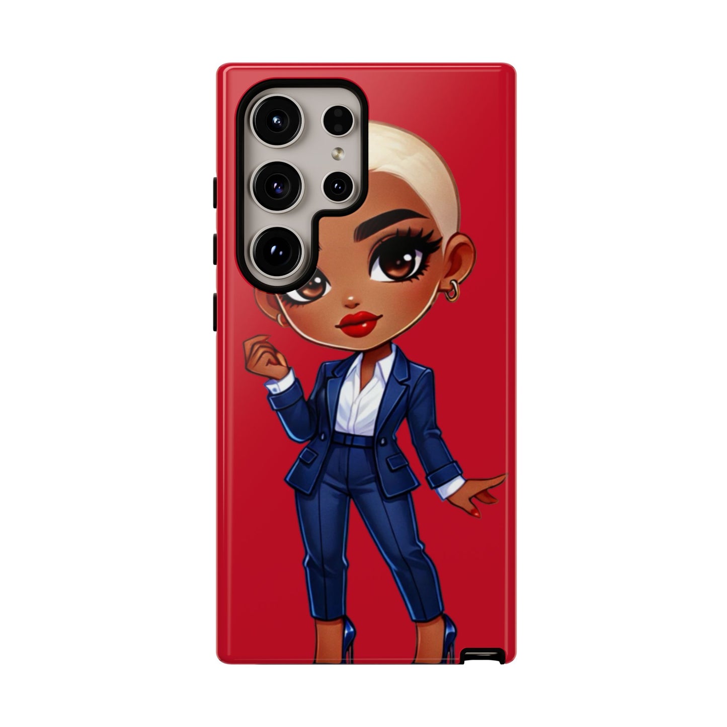 Stylish Phone Case with Confident “Deedra” Character Design, Protects Your Phone, Unique Gift, Trendy Accessory, Fashion Statement