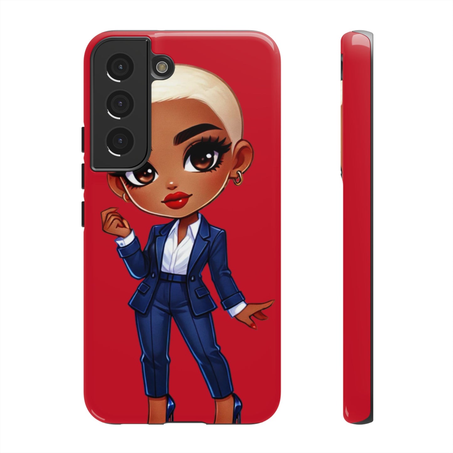 Stylish Phone Case with Confident “Deedra” Character Design, Protects Your Phone, Unique Gift, Trendy Accessory, Fashion Statement