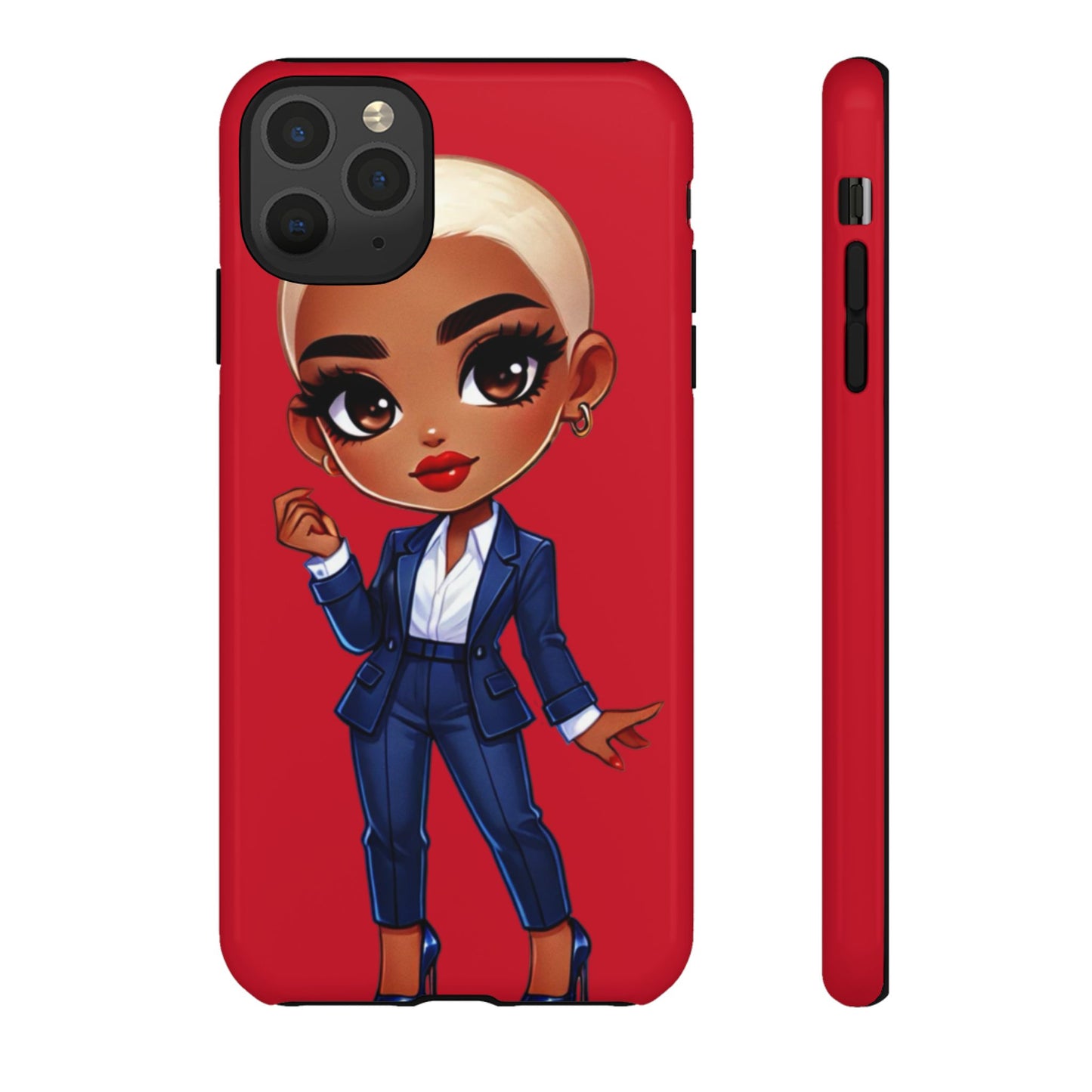 Stylish Phone Case with Confident “Deedra” Character Design, Protects Your Phone, Unique Gift, Trendy Accessory, Fashion Statement