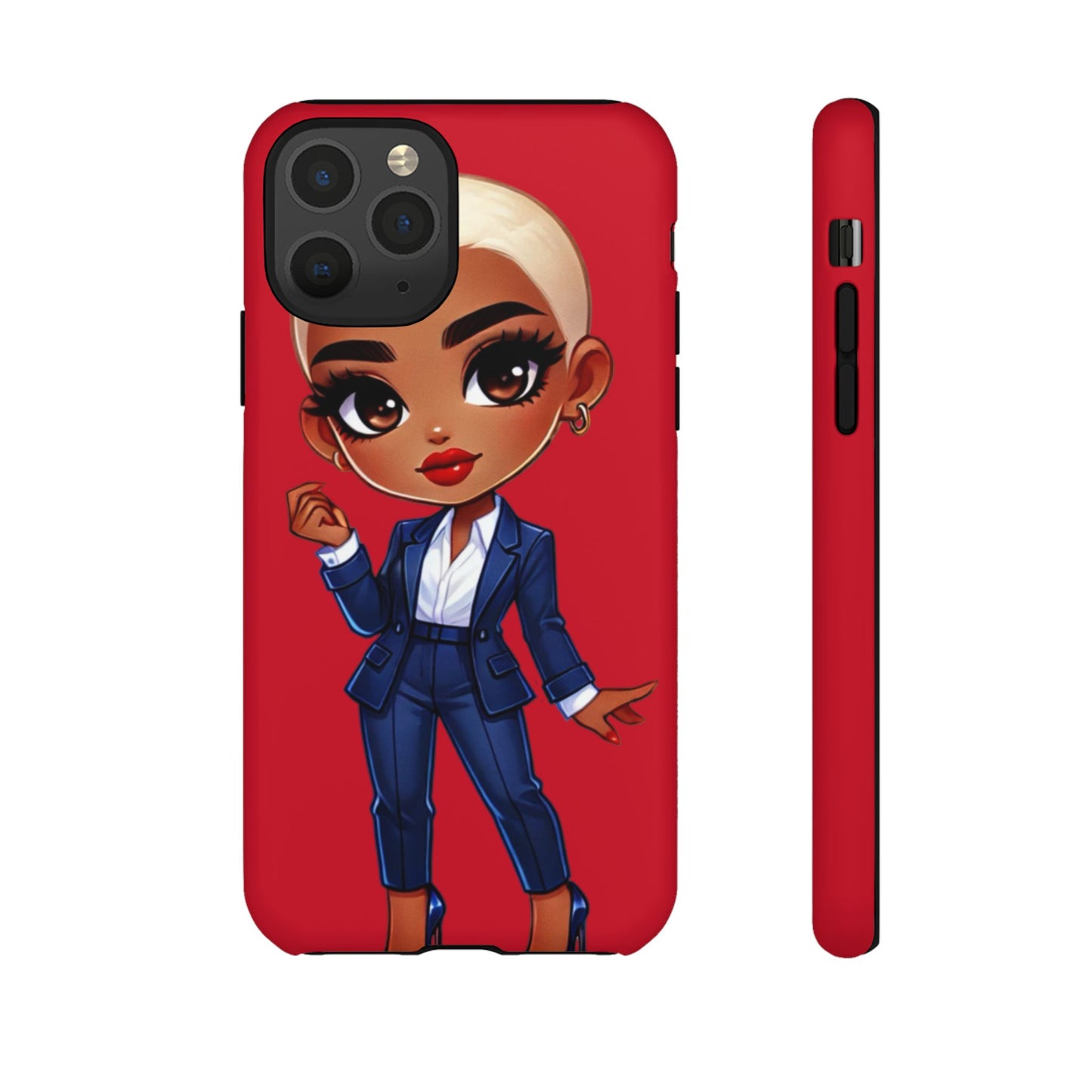 Stylish Phone Case with Confident “Deedra” Character Design, Protects Your Phone, Unique Gift, Trendy Accessory, Fashion Statement