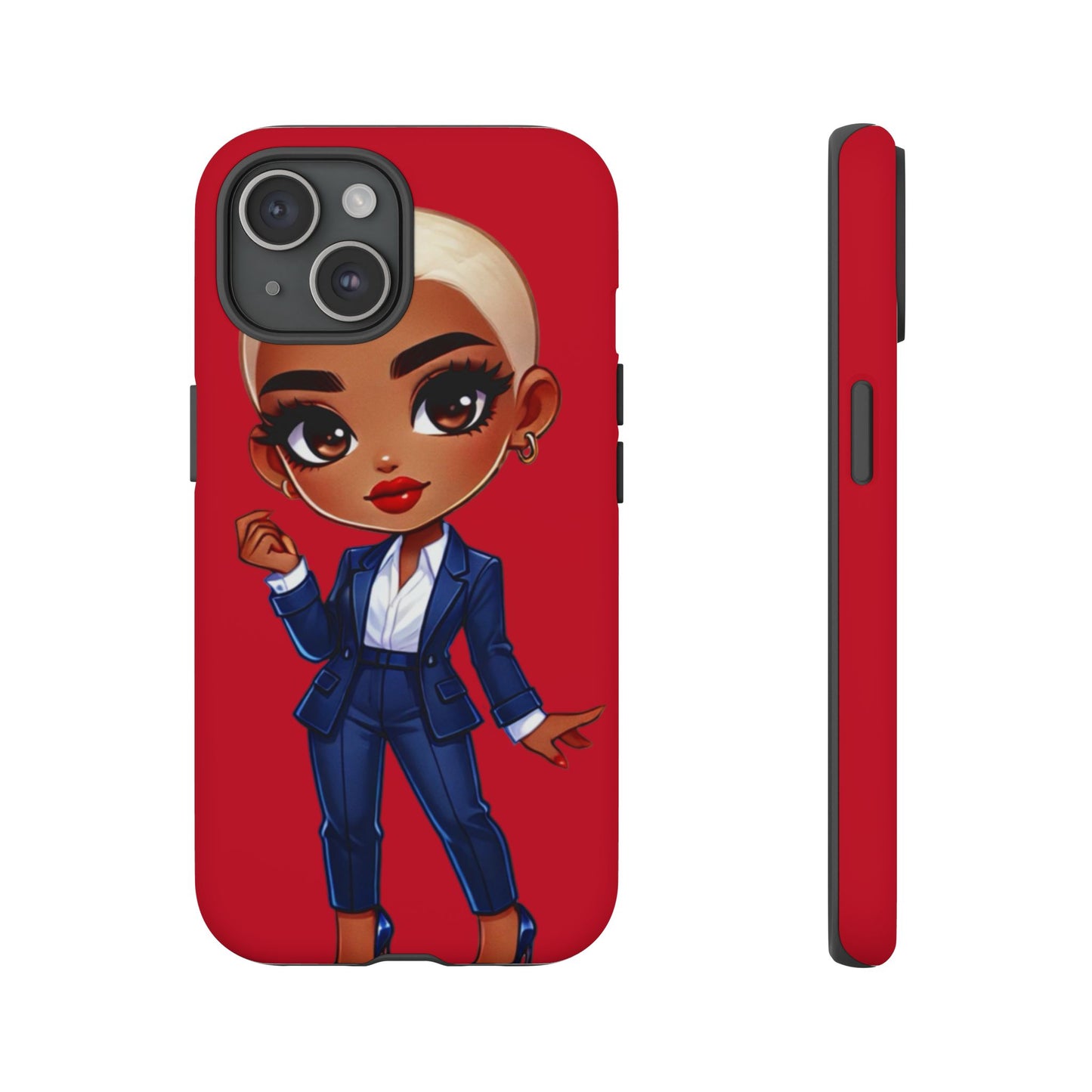 Stylish Phone Case with Confident “Deedra” Character Design, Protects Your Phone, Unique Gift, Trendy Accessory, Fashion Statement