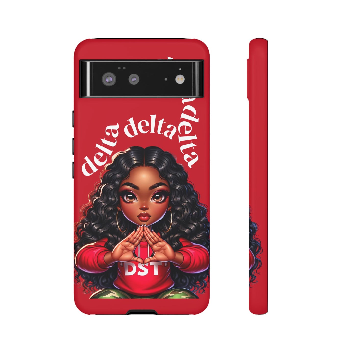 Delta Delta Tough Phone Case, Sorority Gifts, Cute Phone Accessories, Red Phone Cover, Greek Life