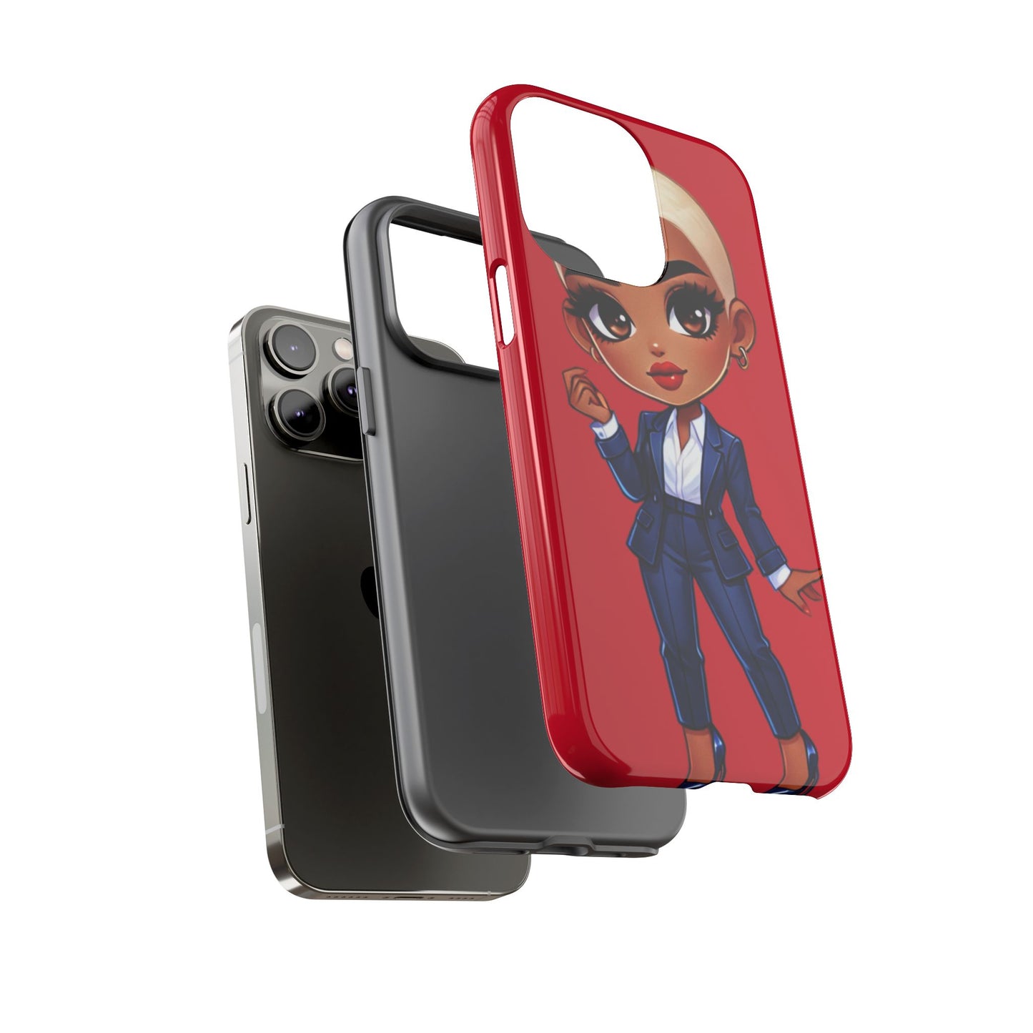 Stylish Phone Case with Confident “Deedra” Character Design, Protects Your Phone, Unique Gift, Trendy Accessory, Fashion Statement