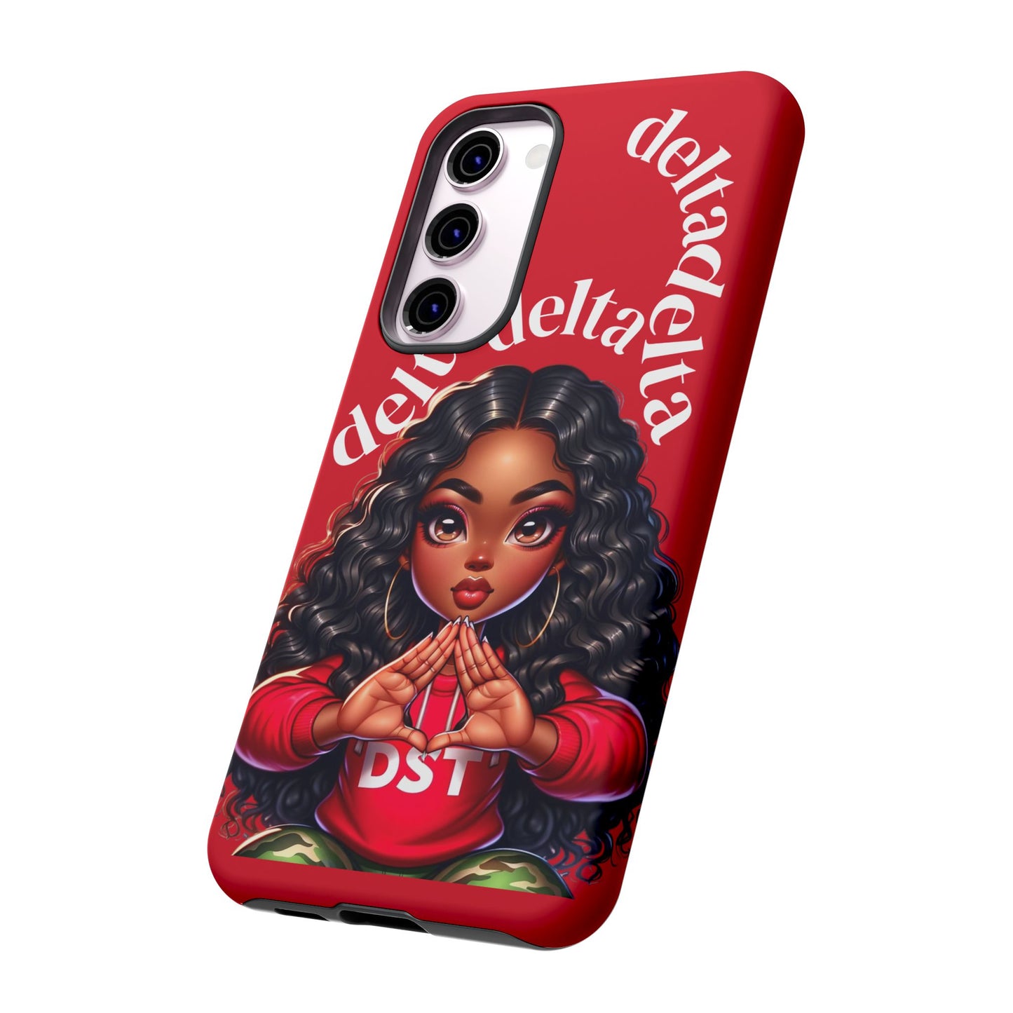 Delta Delta Tough Phone Case, Sorority Gifts, Cute Phone Accessories, Red Phone Cover, Greek Life