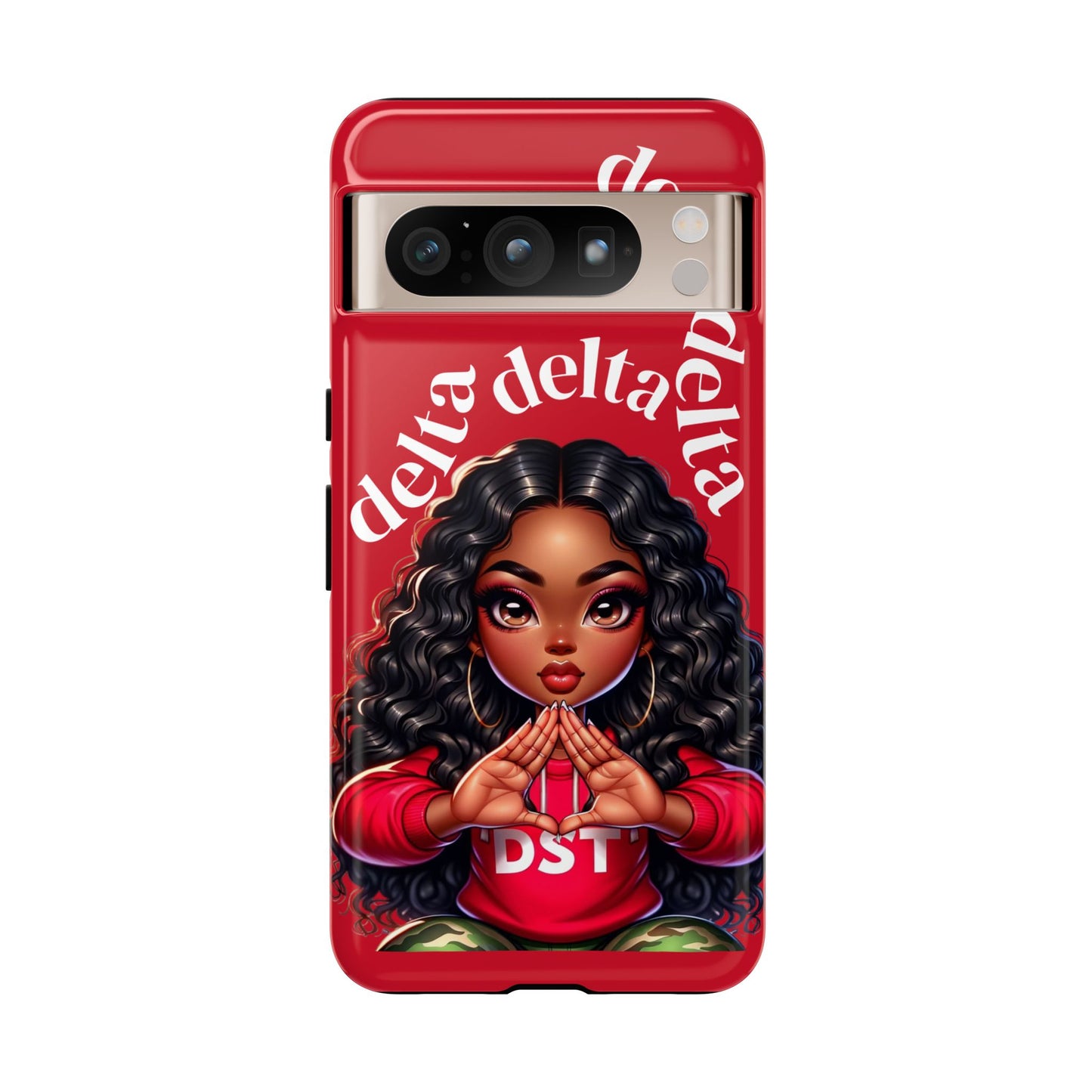 Delta Delta Tough Phone Case, Sorority Gifts, Cute Phone Accessories, Red Phone Cover, Greek Life