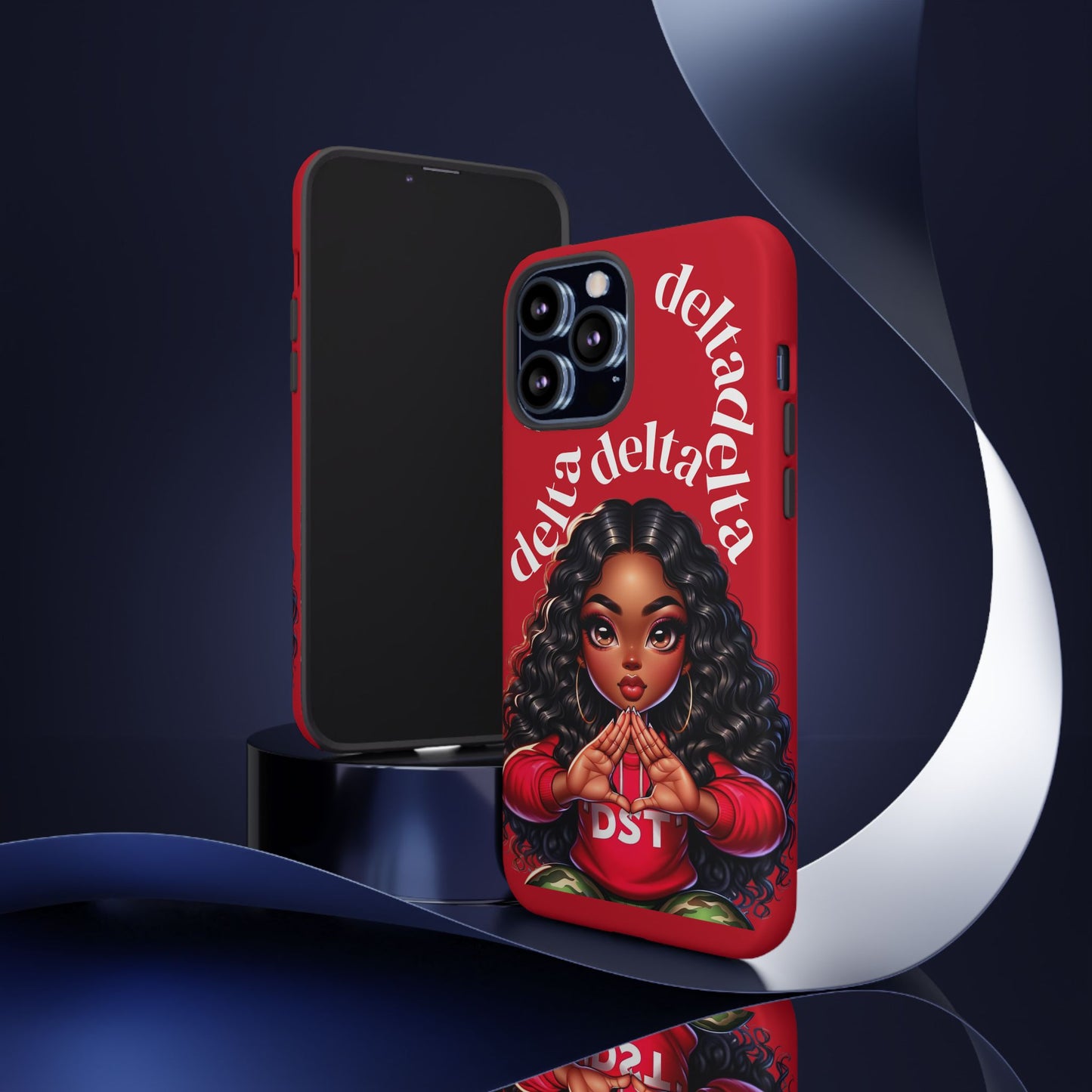 Delta Delta Tough Phone Case, Sorority Gifts, Cute Phone Accessories, Red Phone Cover, Greek Life