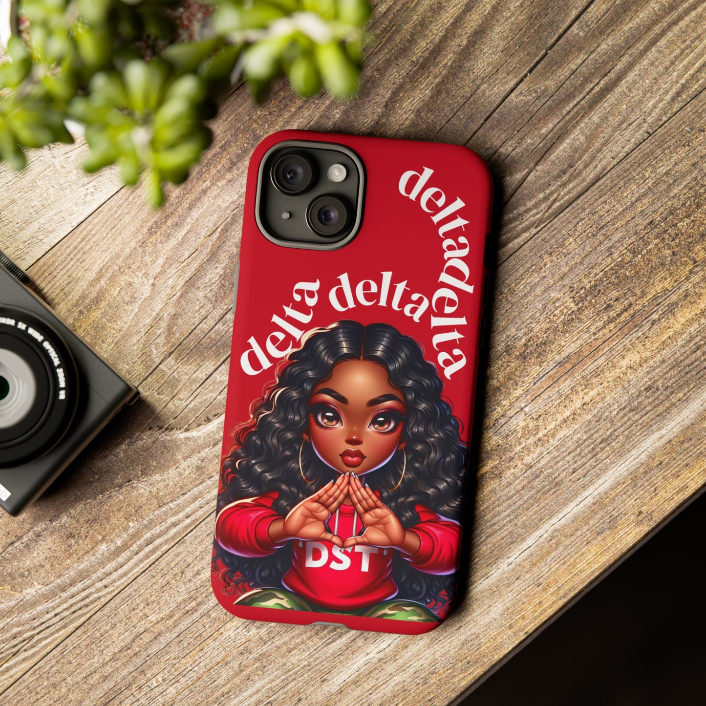 Delta Delta Tough Phone Case, Sorority Gifts, Cute Phone Accessories, Red Phone Cover, Greek Life