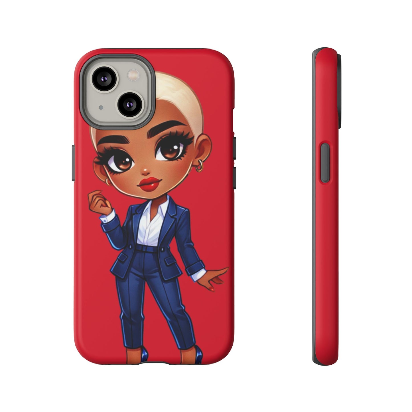 Stylish Phone Case with Confident “Deedra” Character Design, Protects Your Phone, Unique Gift, Trendy Accessory, Fashion Statement