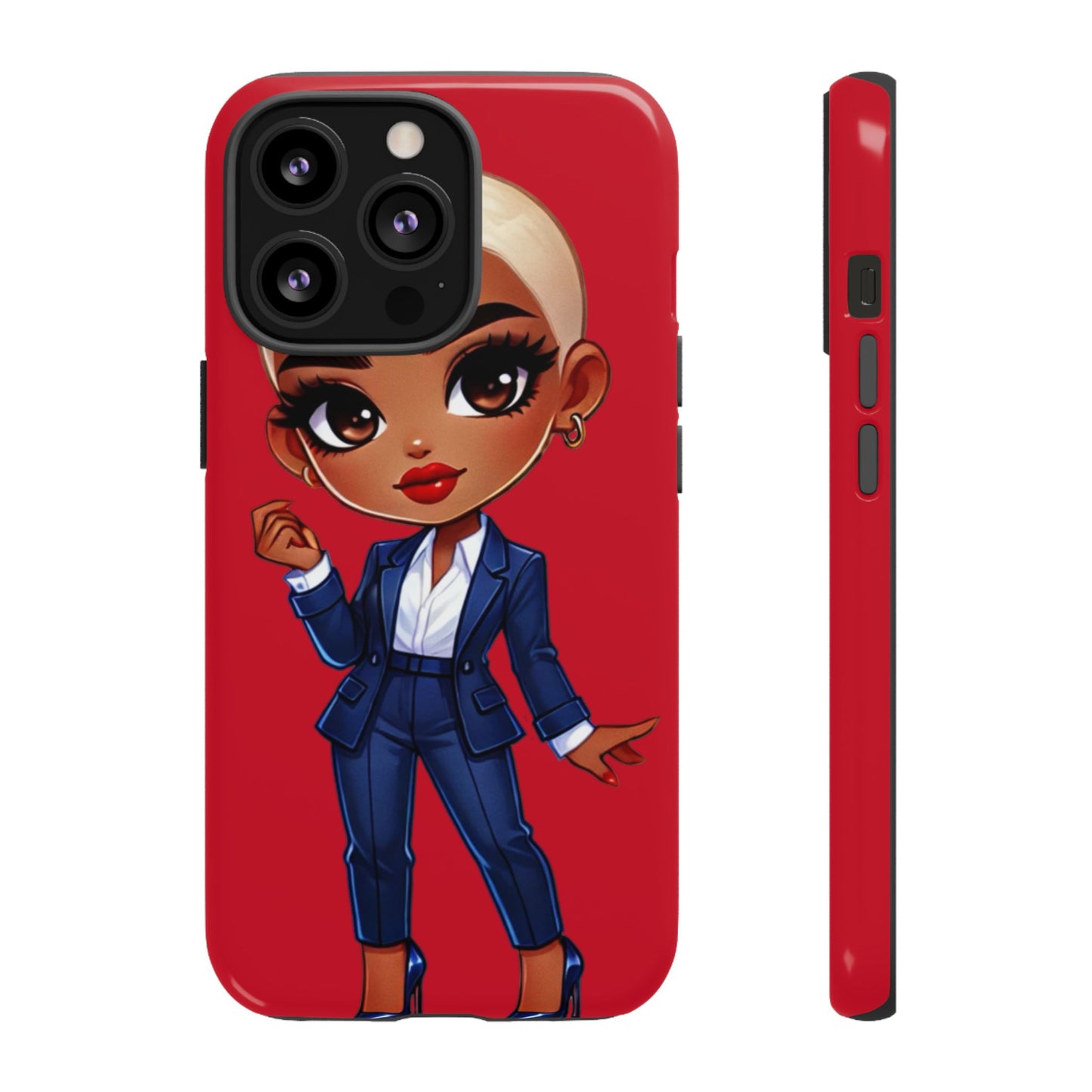 Stylish Phone Case with Confident “Deedra” Character Design, Protects Your Phone, Unique Gift, Trendy Accessory, Fashion Statement