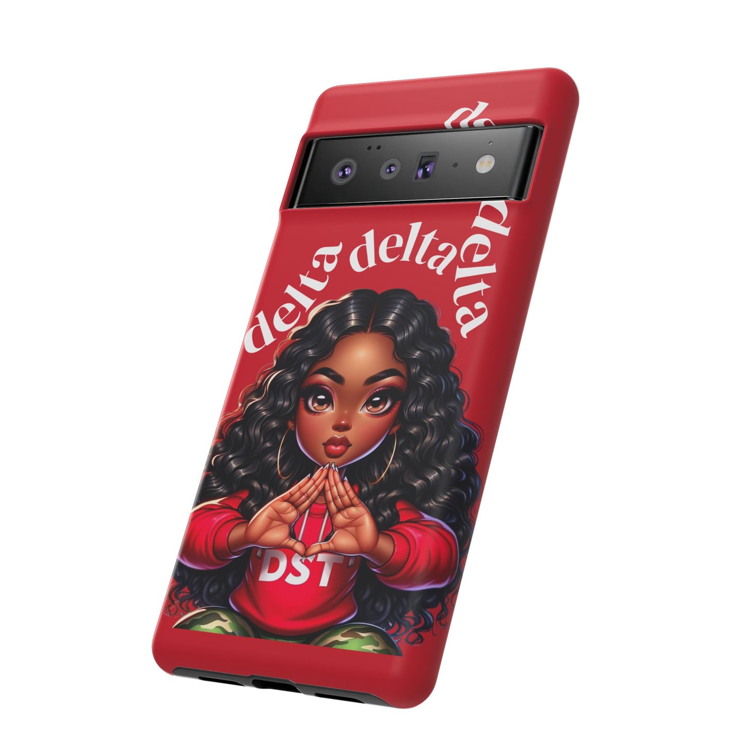 Delta Delta Tough Phone Case, Sorority Gifts, Cute Phone Accessories, Red Phone Cover, Greek Life