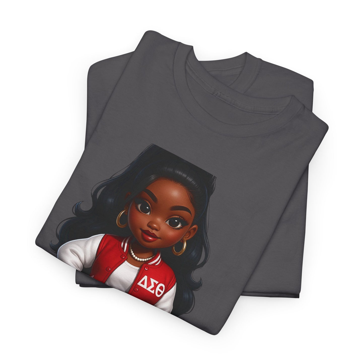 Stylish DST Girl character Unisex Heavy Cotton Tee for Trendy Individuals, Casual Wear, Graphic Tee, Fashion Statement, Gift for Friends, Everyday Comfort