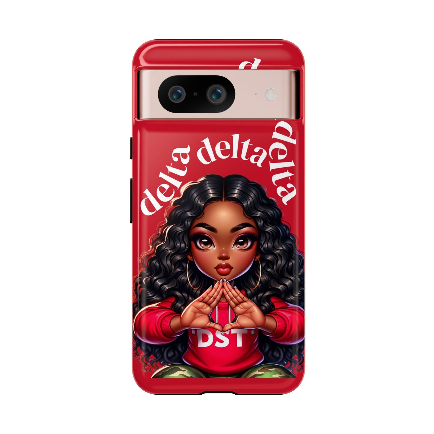 Delta Delta Tough Phone Case, Sorority Gifts, Cute Phone Accessories, Red Phone Cover, Greek Life