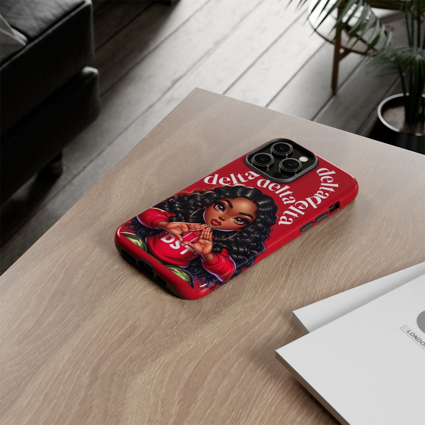 Delta Delta Tough Phone Case, Sorority Gifts, Cute Phone Accessories, Red Phone Cover, Greek Life