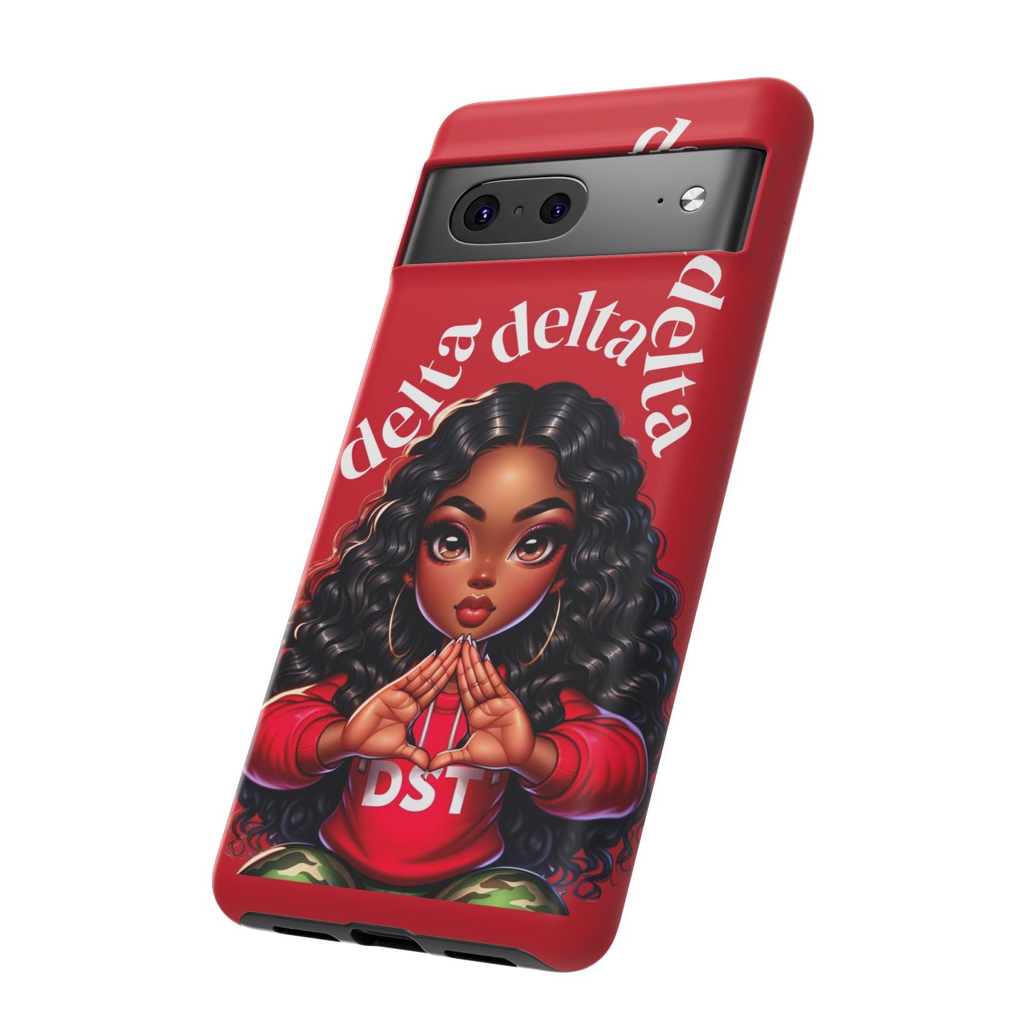 Delta Delta Tough Phone Case, Sorority Gifts, Cute Phone Accessories, Red Phone Cover, Greek Life