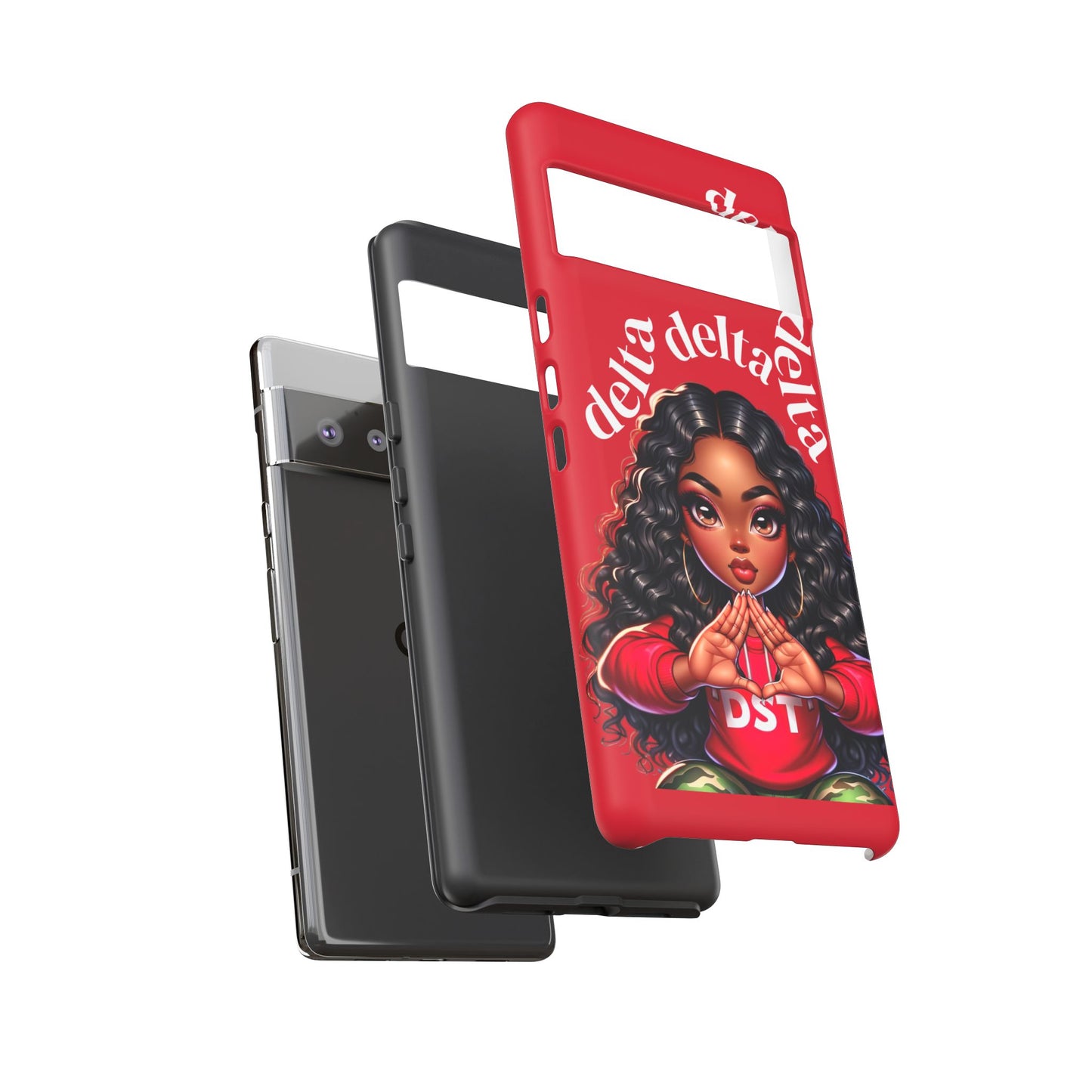 Delta Delta Tough Phone Case, Sorority Gifts, Cute Phone Accessories, Red Phone Cover, Greek Life