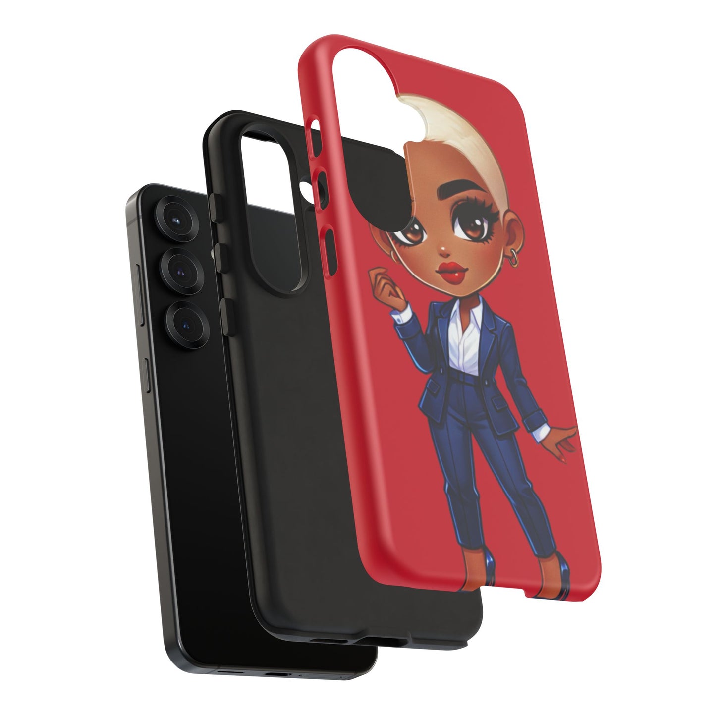 Stylish Phone Case with Confident “Deedra” Character Design, Protects Your Phone, Unique Gift, Trendy Accessory, Fashion Statement