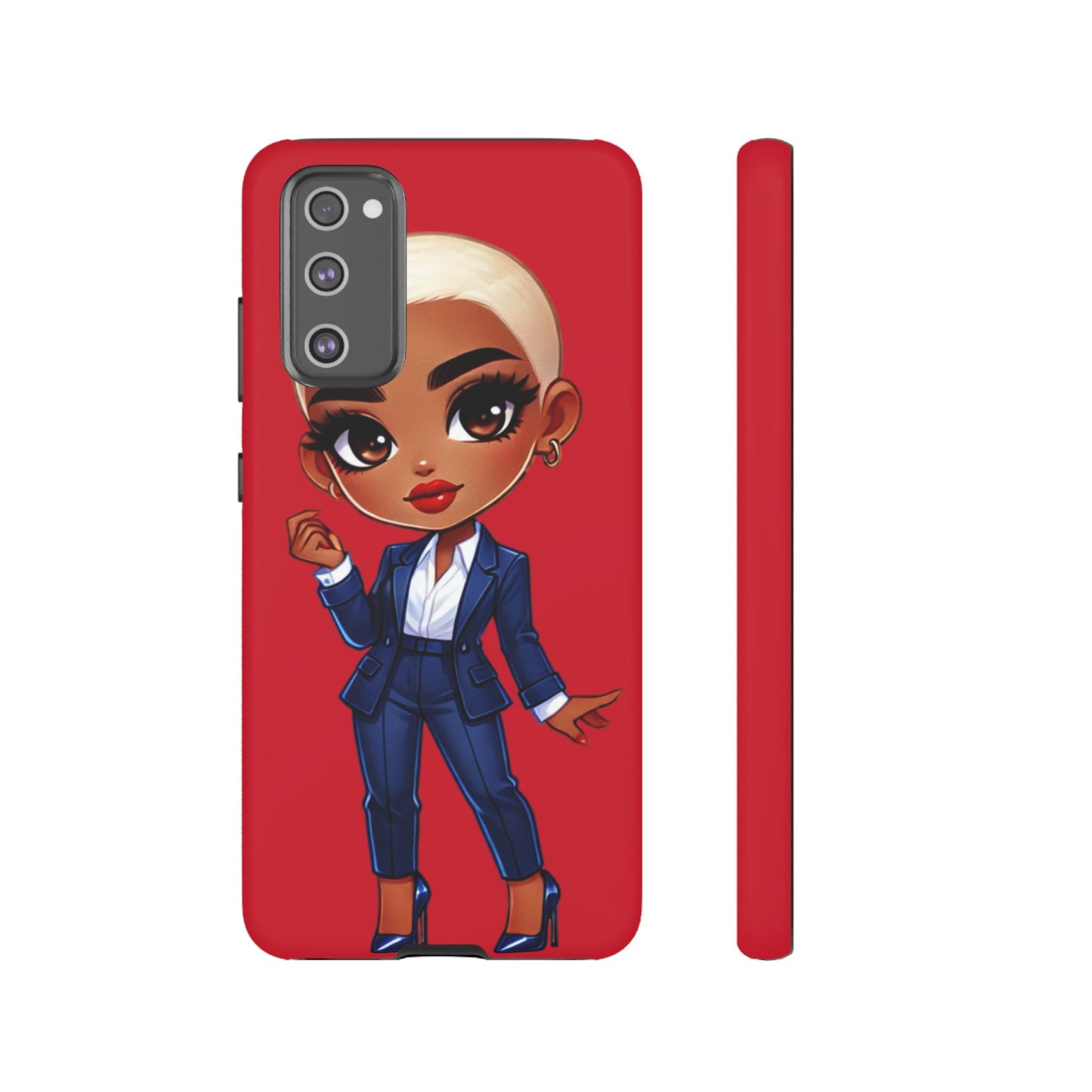 Stylish Phone Case with Confident “Deedra” Character Design, Protects Your Phone, Unique Gift, Trendy Accessory, Fashion Statement