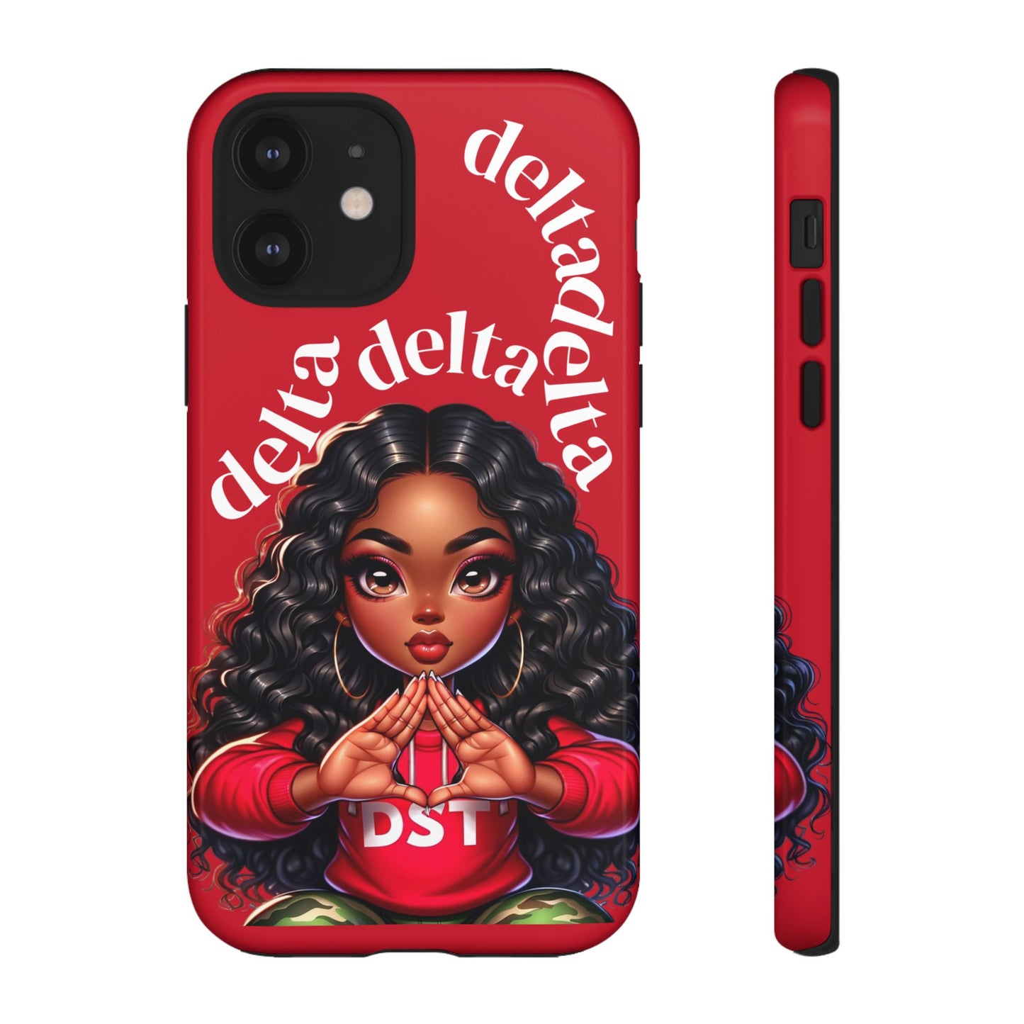 Delta Delta Tough Phone Case, Sorority Gifts, Cute Phone Accessories, Red Phone Cover, Greek Life