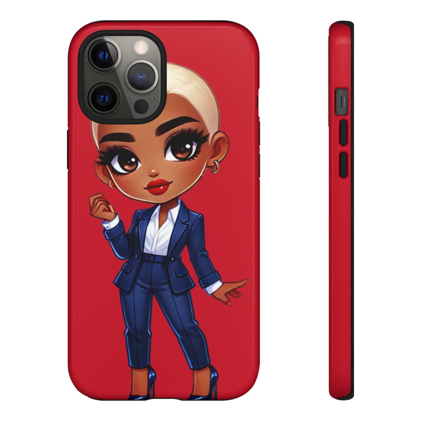 Stylish Phone Case with Confident “Deedra” Character Design, Protects Your Phone, Unique Gift, Trendy Accessory, Fashion Statement