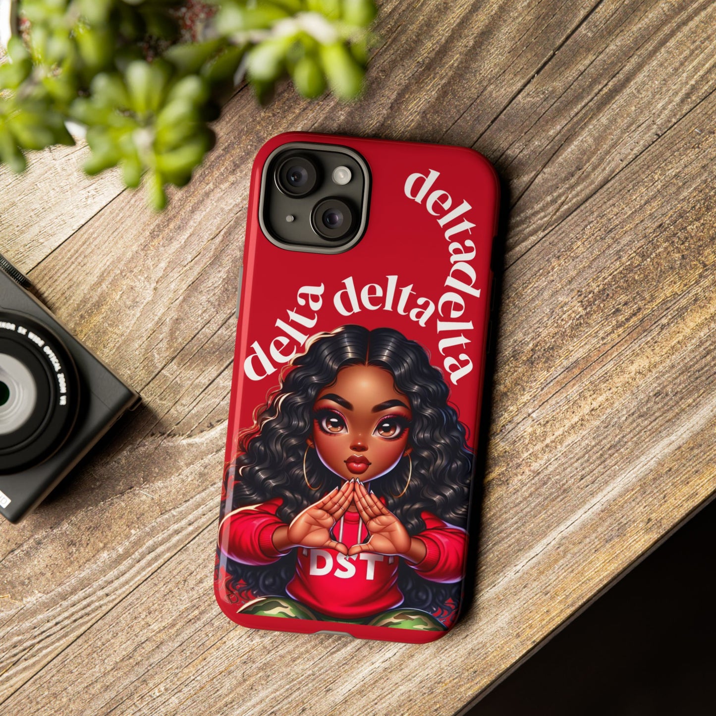 Delta Delta Tough Phone Case, Sorority Gifts, Cute Phone Accessories, Red Phone Cover, Greek Life