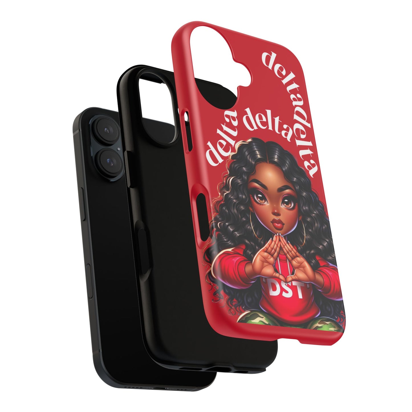 Delta Delta Tough Phone Case, Sorority Gifts, Cute Phone Accessories, Red Phone Cover, Greek Life