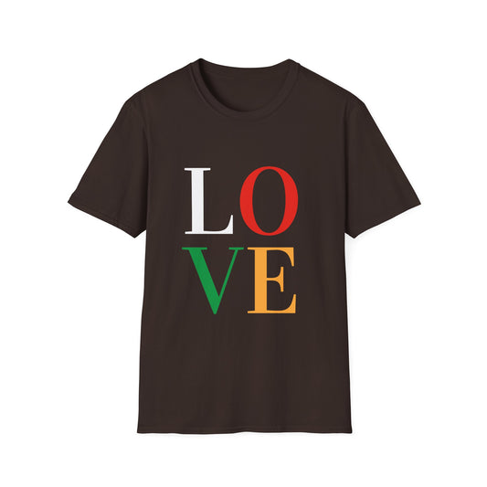 Colorful Love Statement T-Shirt, Unisex Graphic Tee for Valentine Day, Anniversary Gift, Trendy Casual Wear, Gift for Her