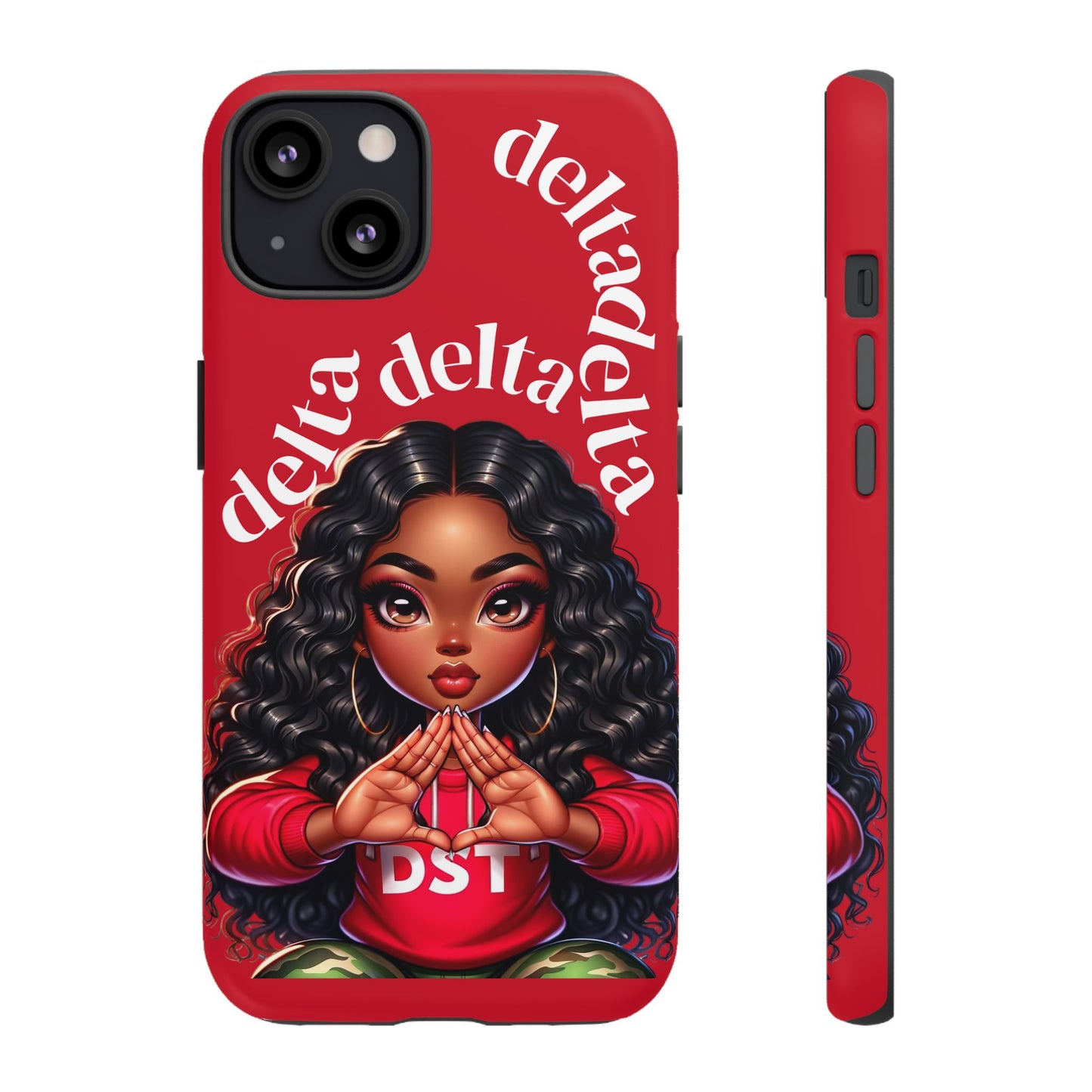 Delta Delta Tough Phone Case, Sorority Gifts, Cute Phone Accessories, Red Phone Cover, Greek Life