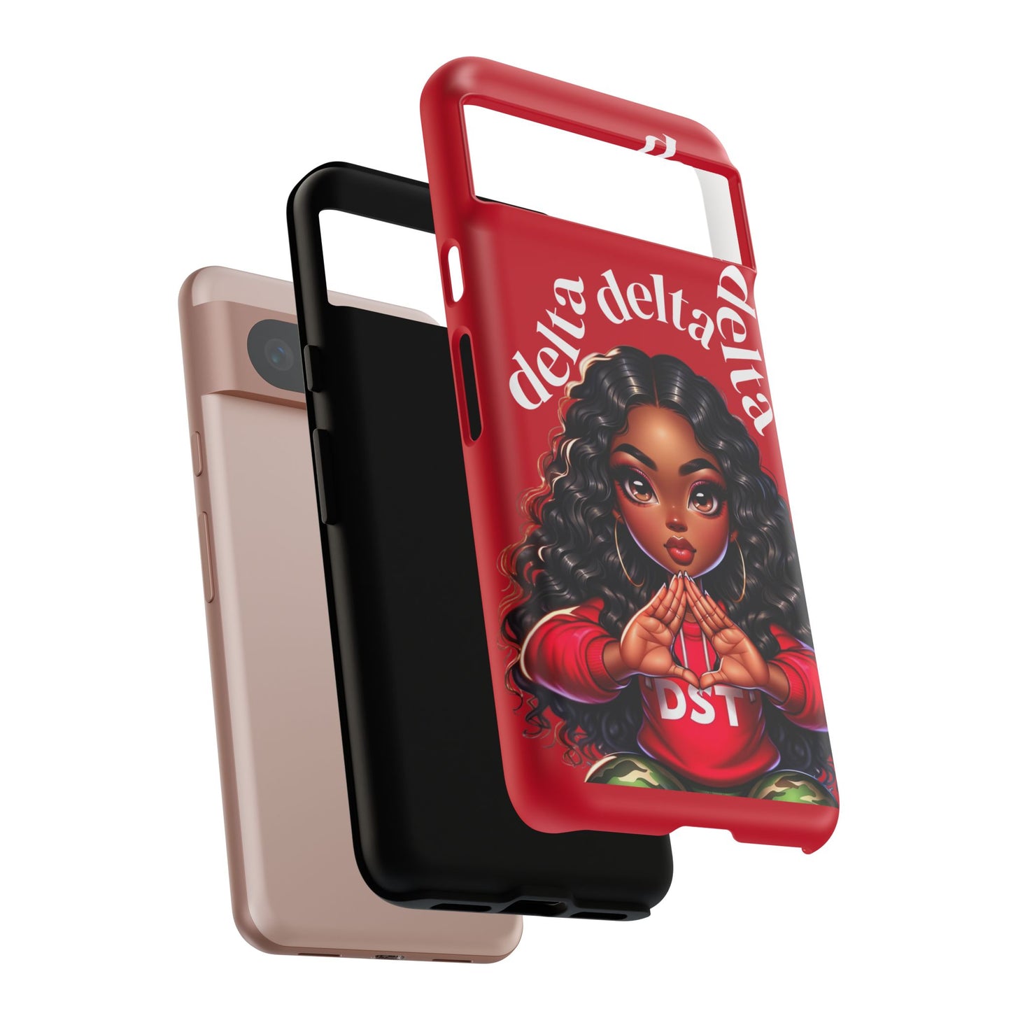 Delta Delta Tough Phone Case, Sorority Gifts, Cute Phone Accessories, Red Phone Cover, Greek Life