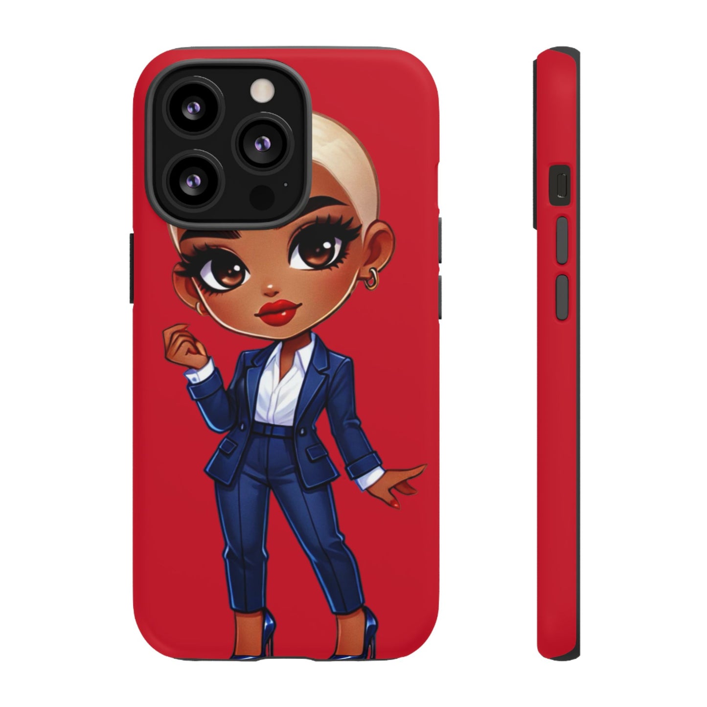 Stylish Phone Case with Confident “Deedra” Character Design, Protects Your Phone, Unique Gift, Trendy Accessory, Fashion Statement