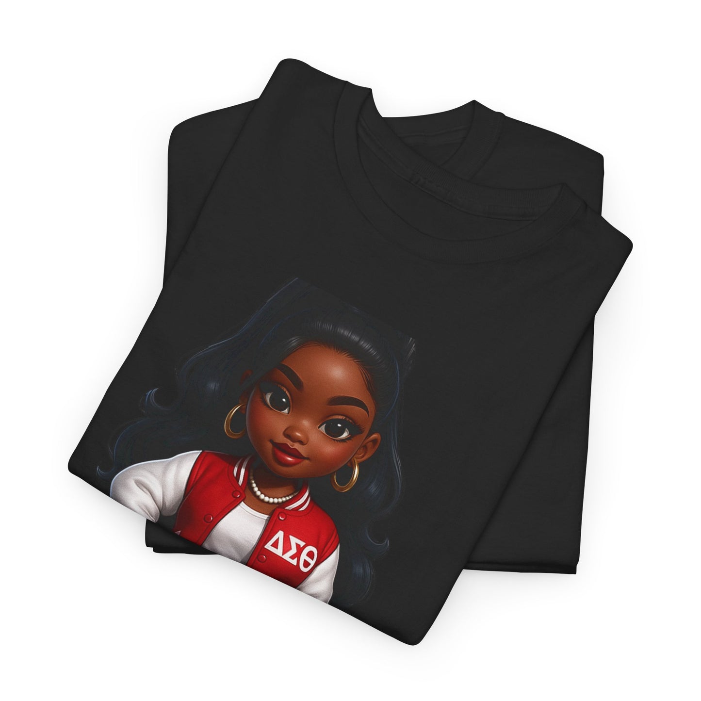 Stylish DST Girl character Unisex Heavy Cotton Tee for Trendy Individuals, Casual Wear, Graphic Tee, Fashion Statement, Gift for Friends, Everyday Comfort