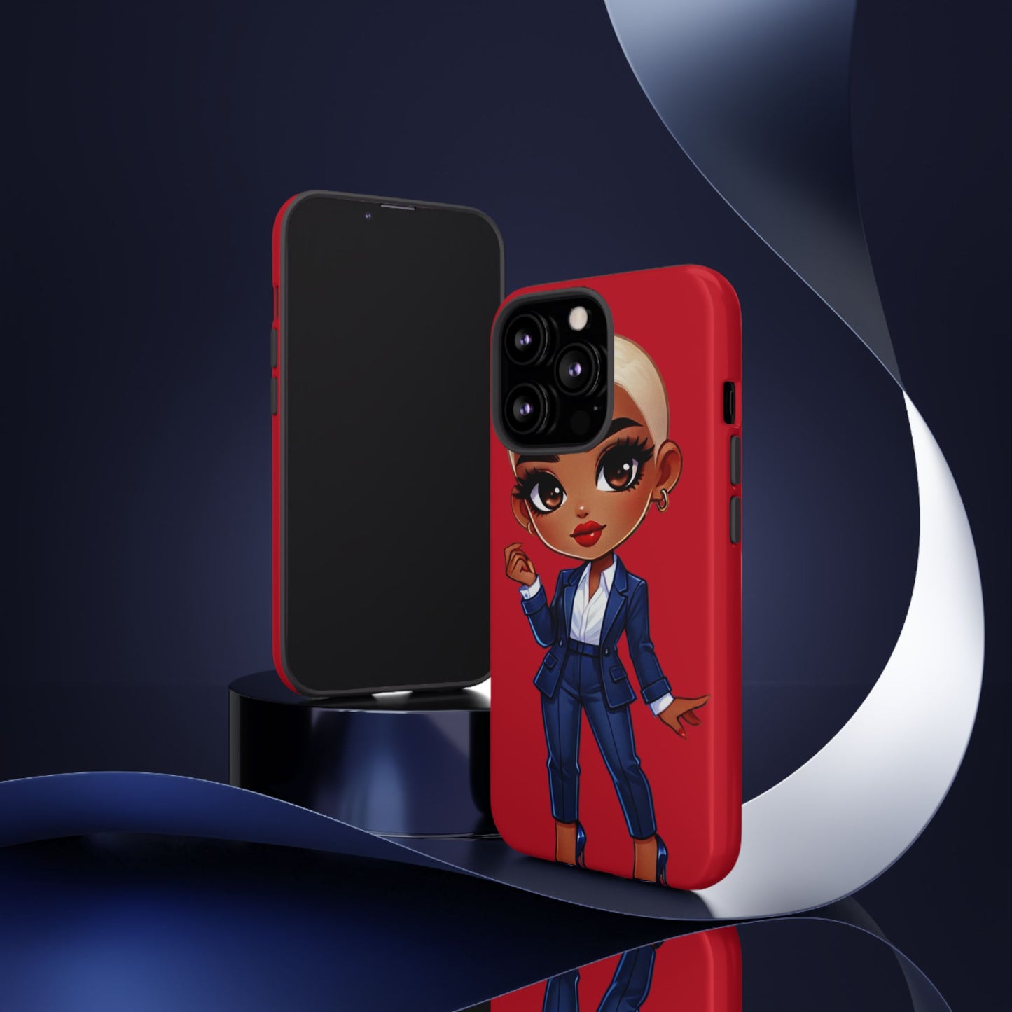 Stylish Phone Case with Confident “Deedra” Character Design, Protects Your Phone, Unique Gift, Trendy Accessory, Fashion Statement