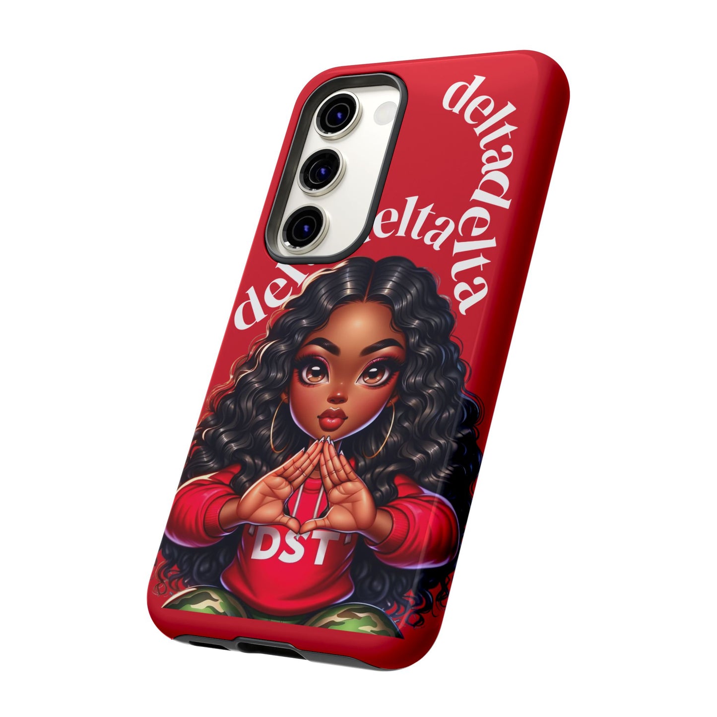 Delta Delta Tough Phone Case, Sorority Gifts, Cute Phone Accessories, Red Phone Cover, Greek Life