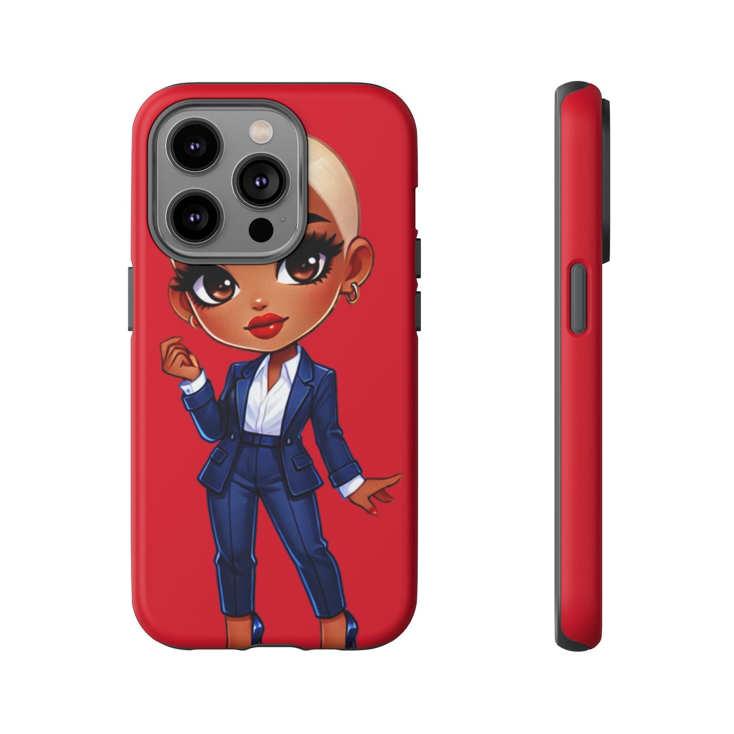Stylish Phone Case with Confident “Deedra” Character Design, Protects Your Phone, Unique Gift, Trendy Accessory, Fashion Statement