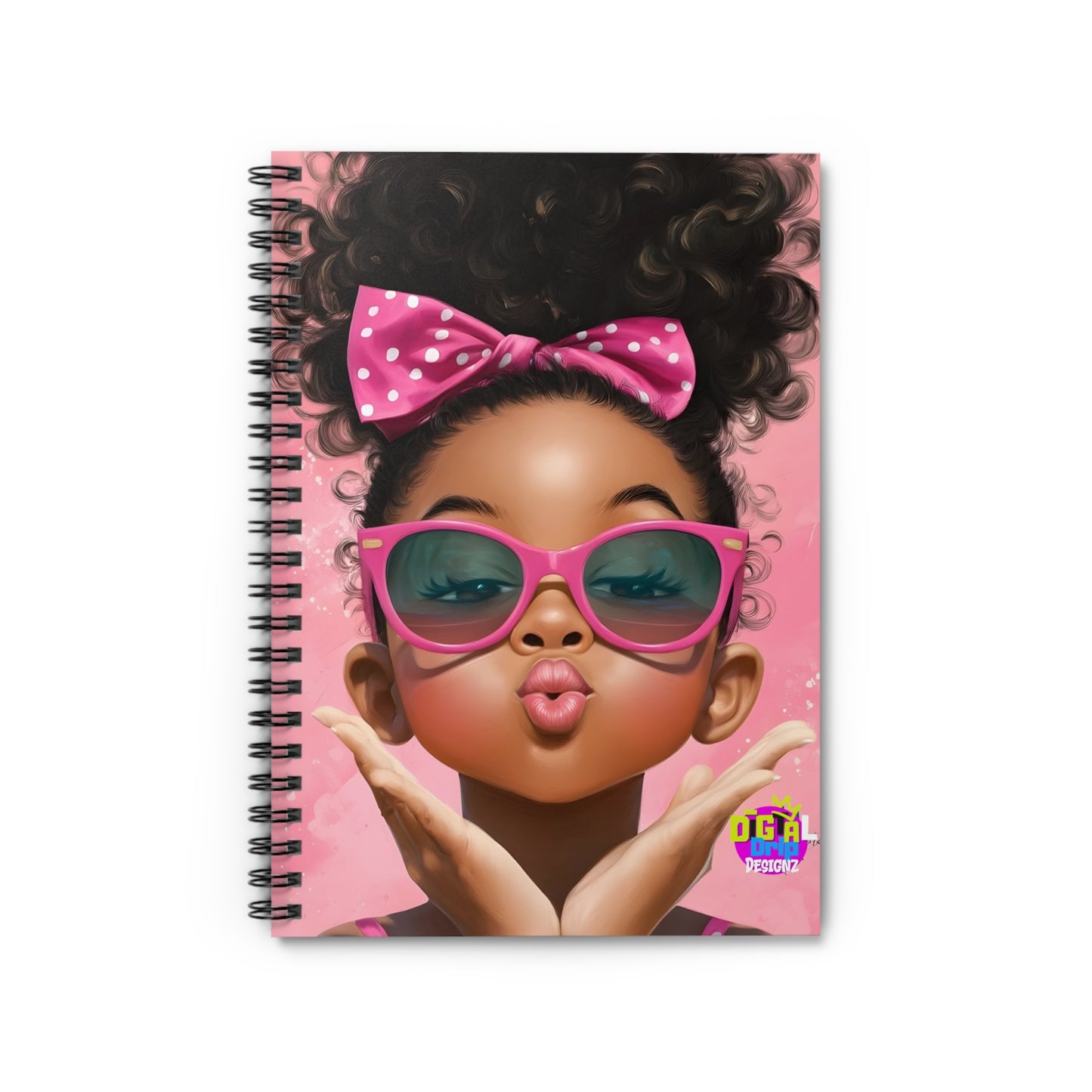 Cute Girl Spiral Notebook - Ruled Line, Fun & Stylish Stationery for Kids & Teens
