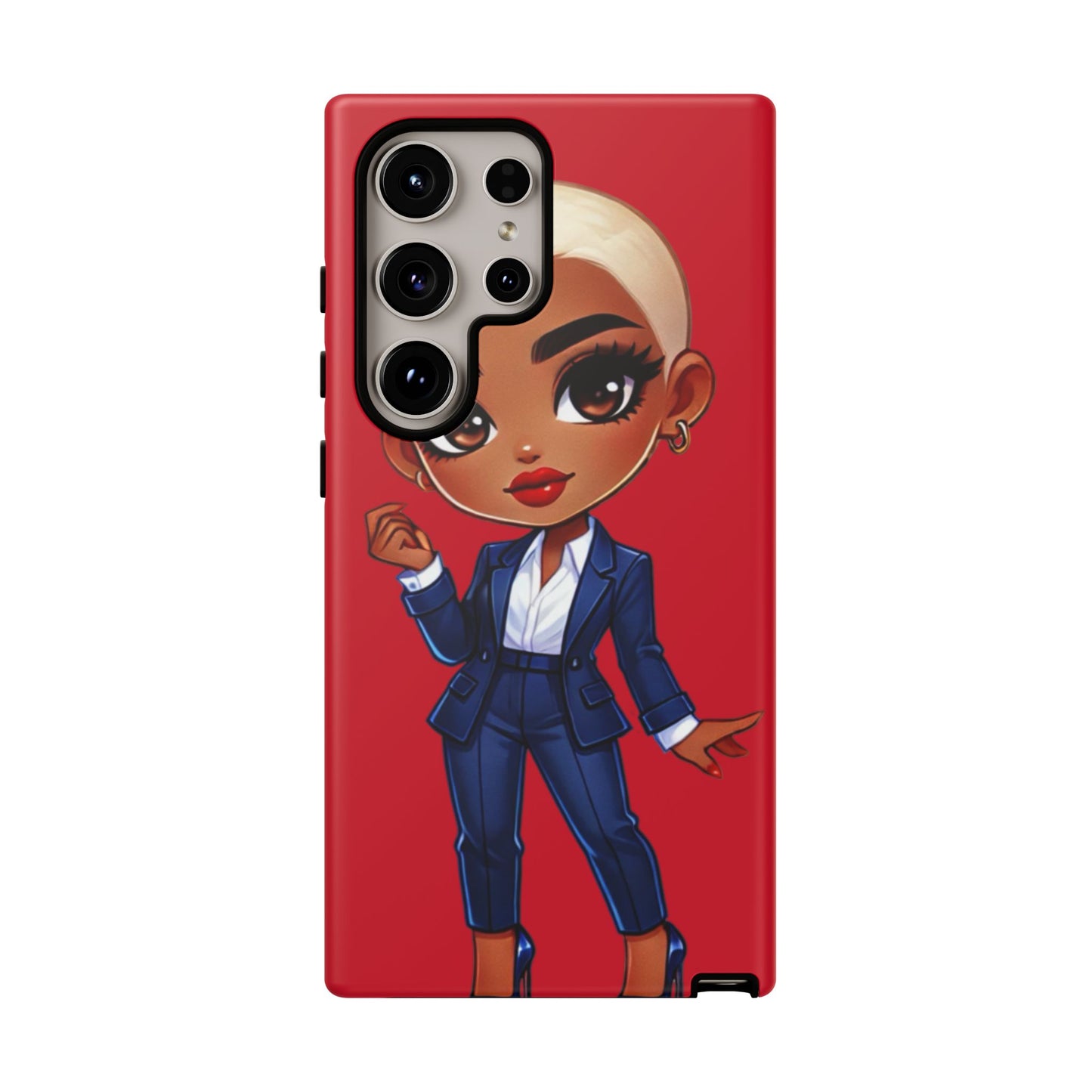 Stylish Phone Case with Confident “Deedra” Character Design, Protects Your Phone, Unique Gift, Trendy Accessory, Fashion Statement