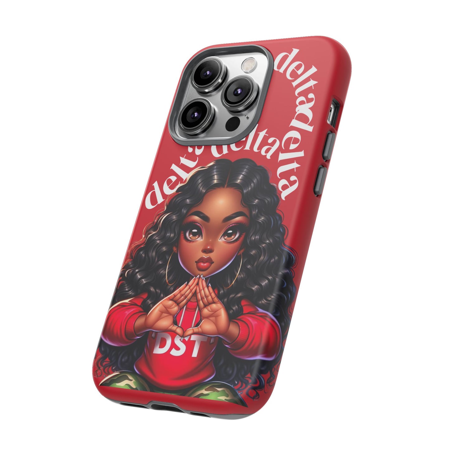 Delta Delta Tough Phone Case, Sorority Gifts, Cute Phone Accessories, Red Phone Cover, Greek Life