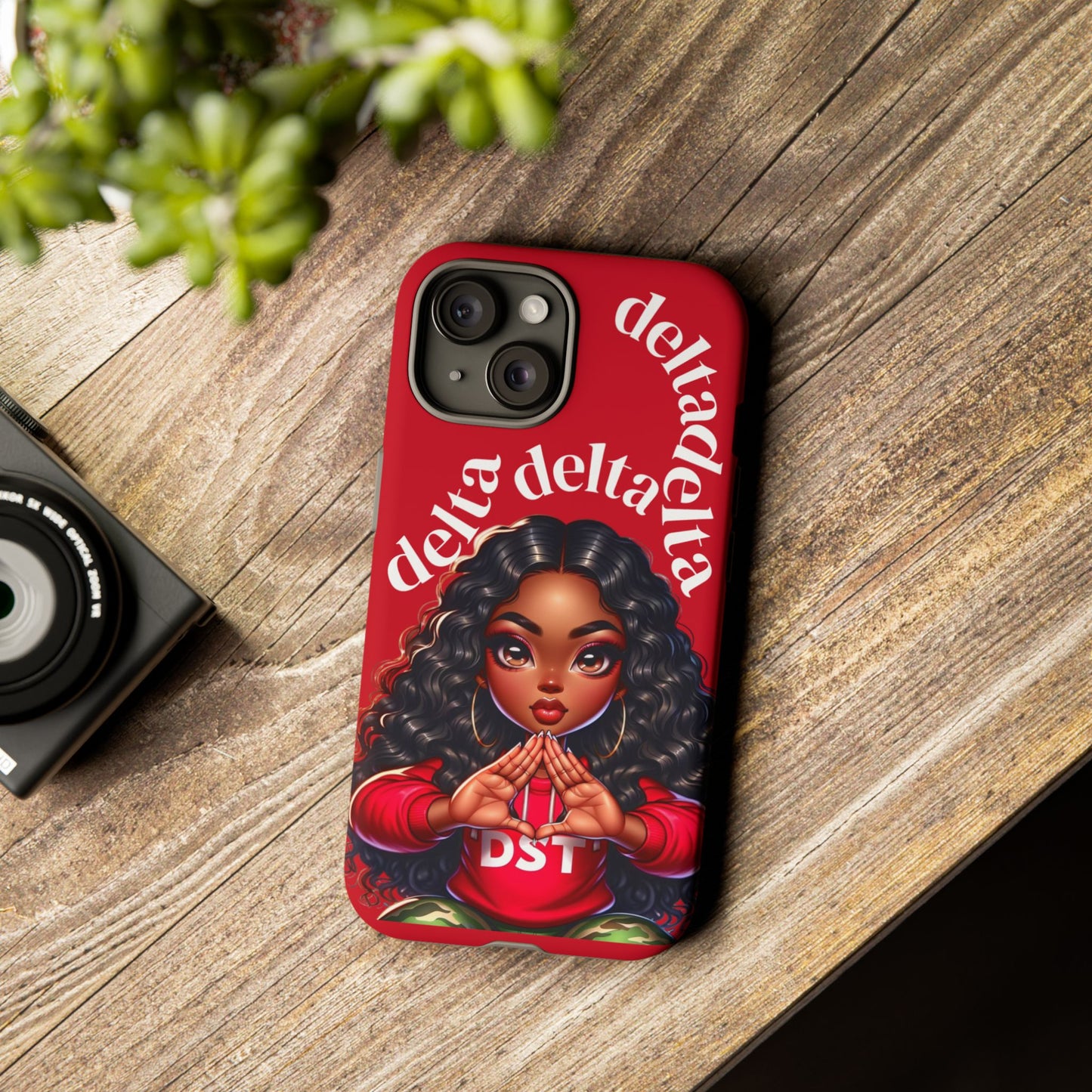 Delta Delta Tough Phone Case, Sorority Gifts, Cute Phone Accessories, Red Phone Cover, Greek Life