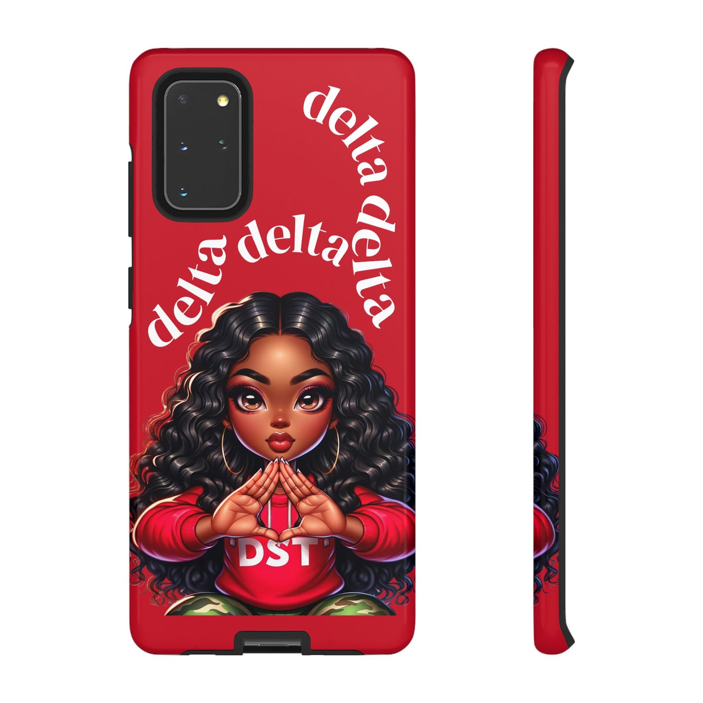 Delta Delta Tough Phone Case, Sorority Gifts, Cute Phone Accessories, Red Phone Cover, Greek Life